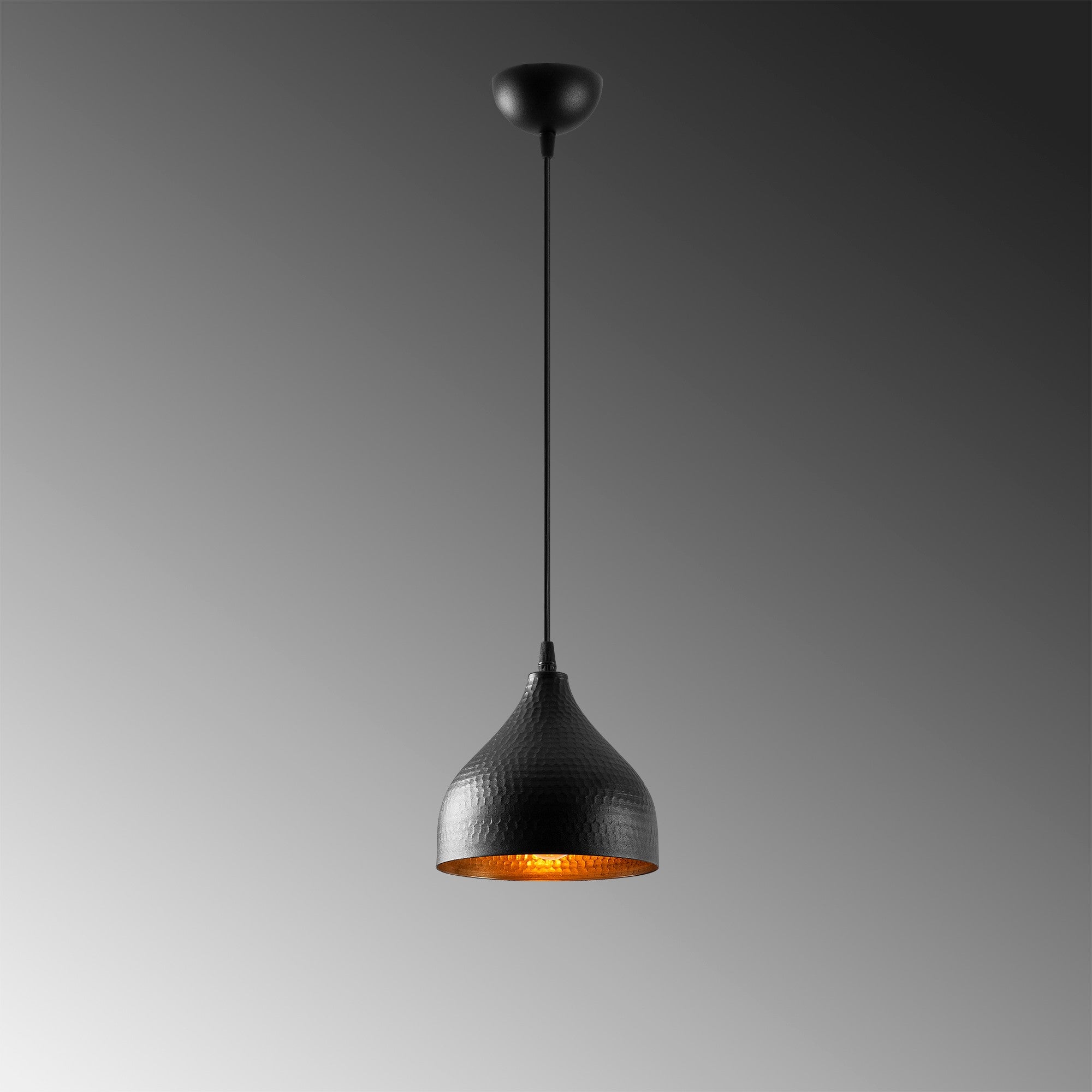 Candeeiro de Teto – 18 x 18 cm – Preto – Metal