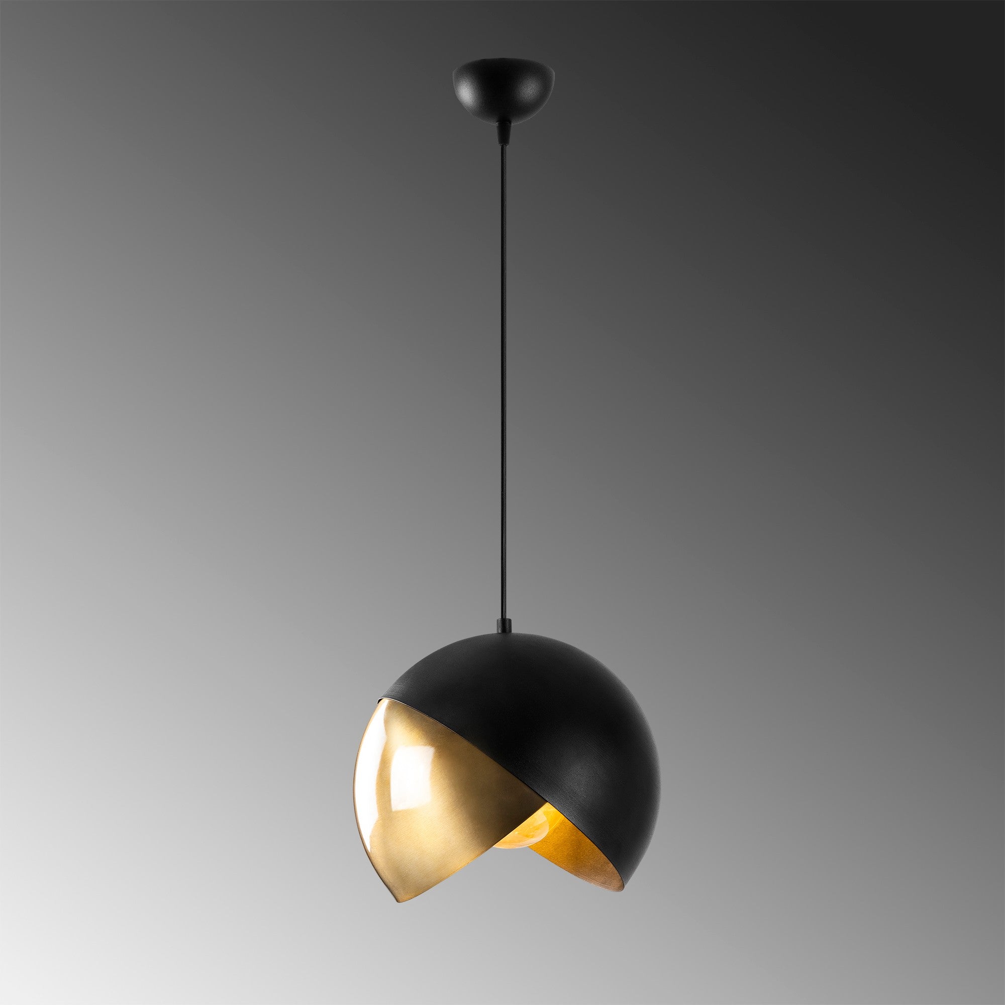 Candeeiro de Teto – 30 x 30 cm – Preto e Vintage – Metal