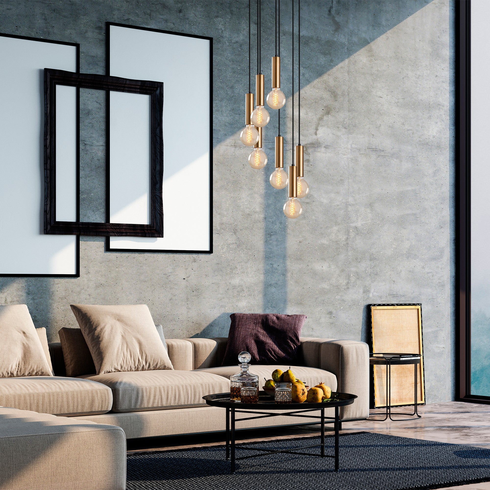 Candeeiro de Teto Vintage Elegante – 40 x 40 cm – Cor Vintage – Metal