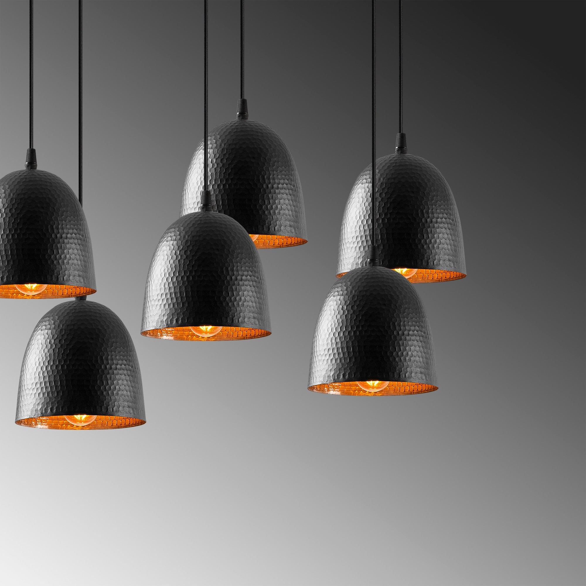 Candeeiro de Teto – 85 x 35 cm – Preto – Metal