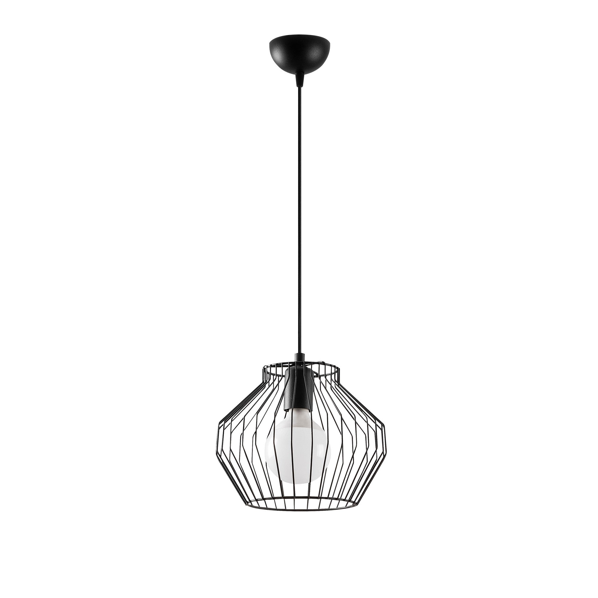 Candeeiro de Teto – 25 x 25 cm – Preto – Metal