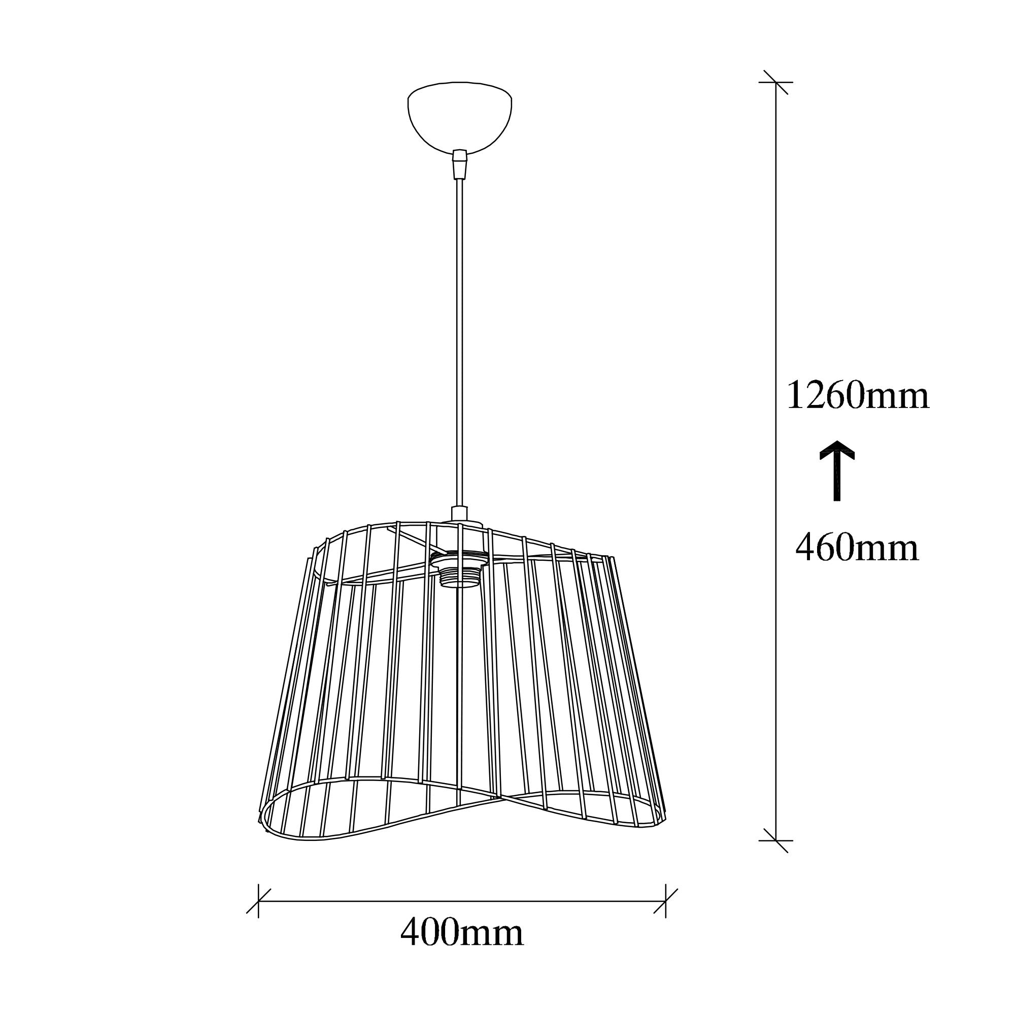 Candeeiro de Teto Industrial – Altura Ajustável 46-126 cm – Preto – Corpo em Metal