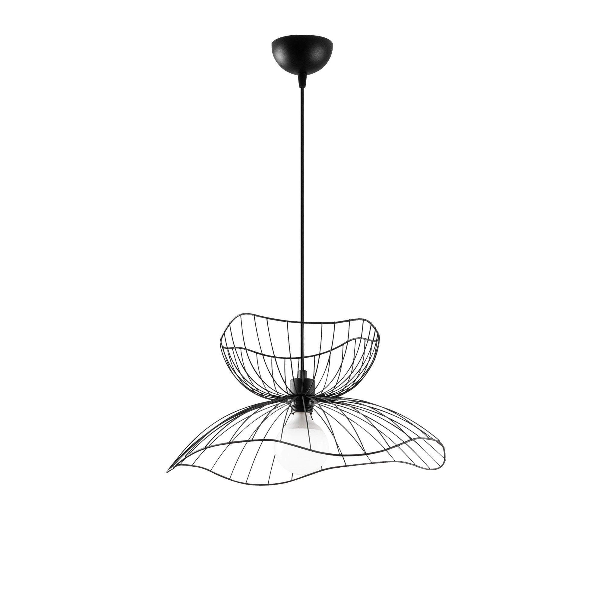 Candeeiro de Teto Industrial – 50 x 50 cm – Preto – Metal