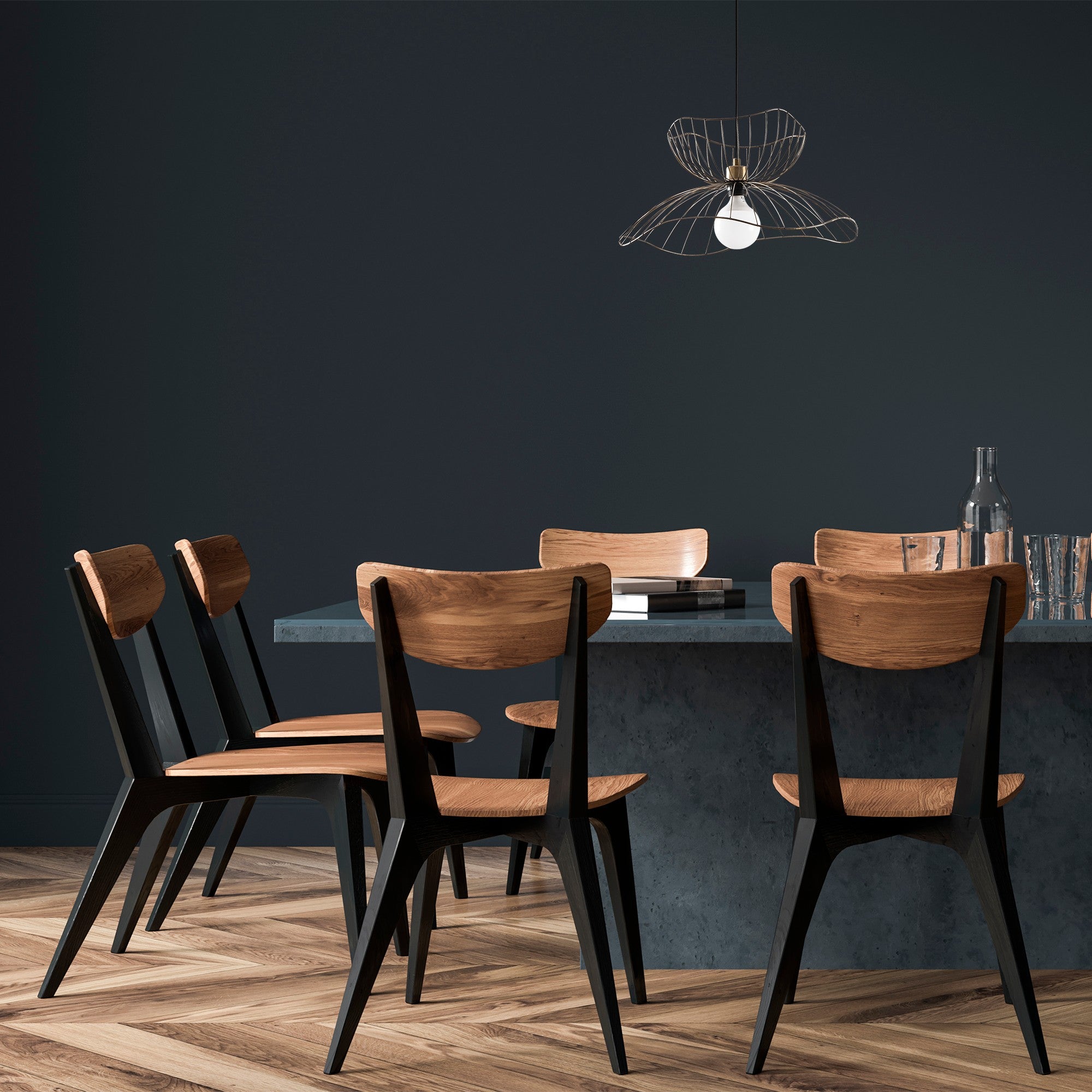 Candeeiro de Teto Vintage Moderno – 41-121 cm altura – 50 cm diâmetro – Metal
