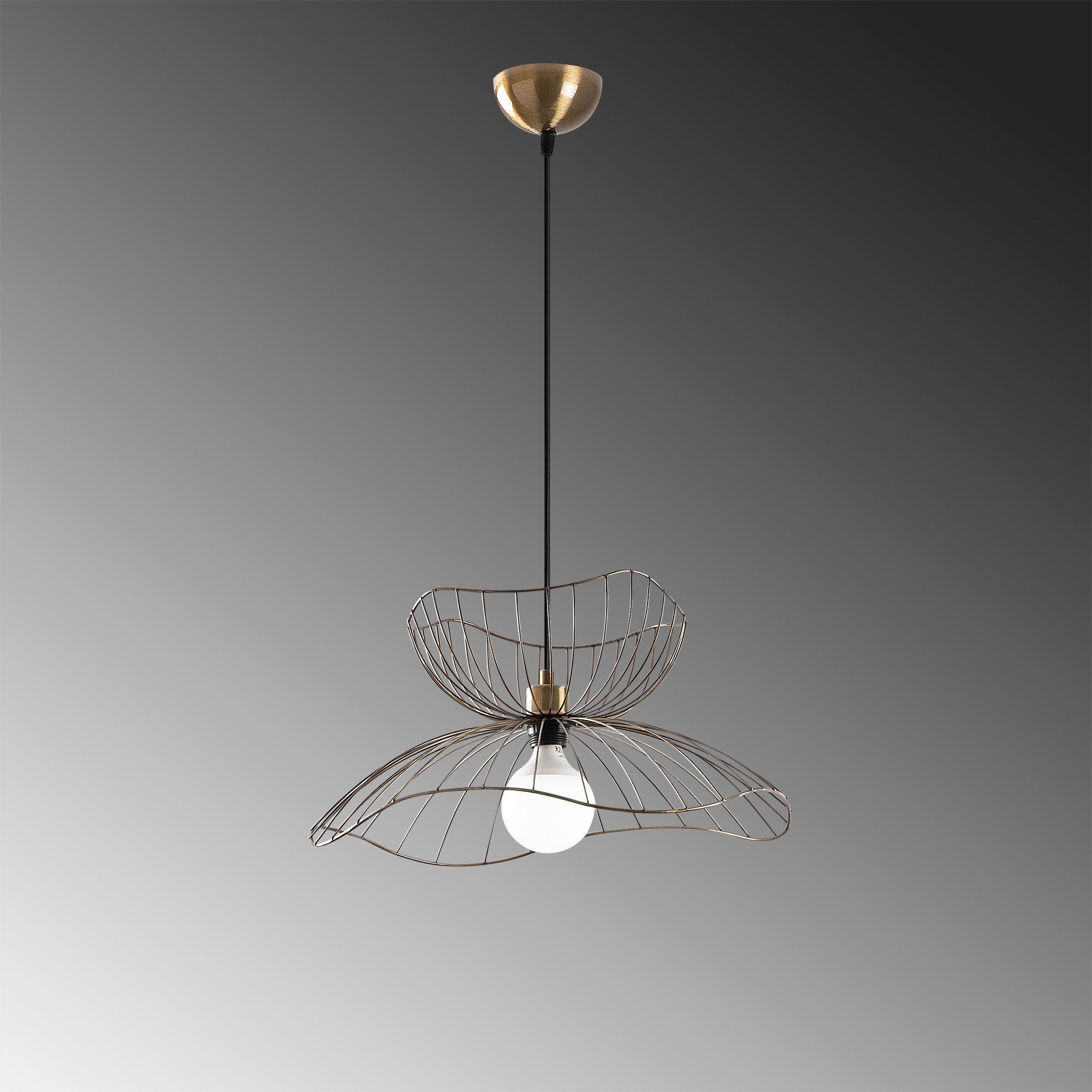 Candeeiro de Teto Vintage Moderno – 41-121 cm altura – 50 cm diâmetro – Metal