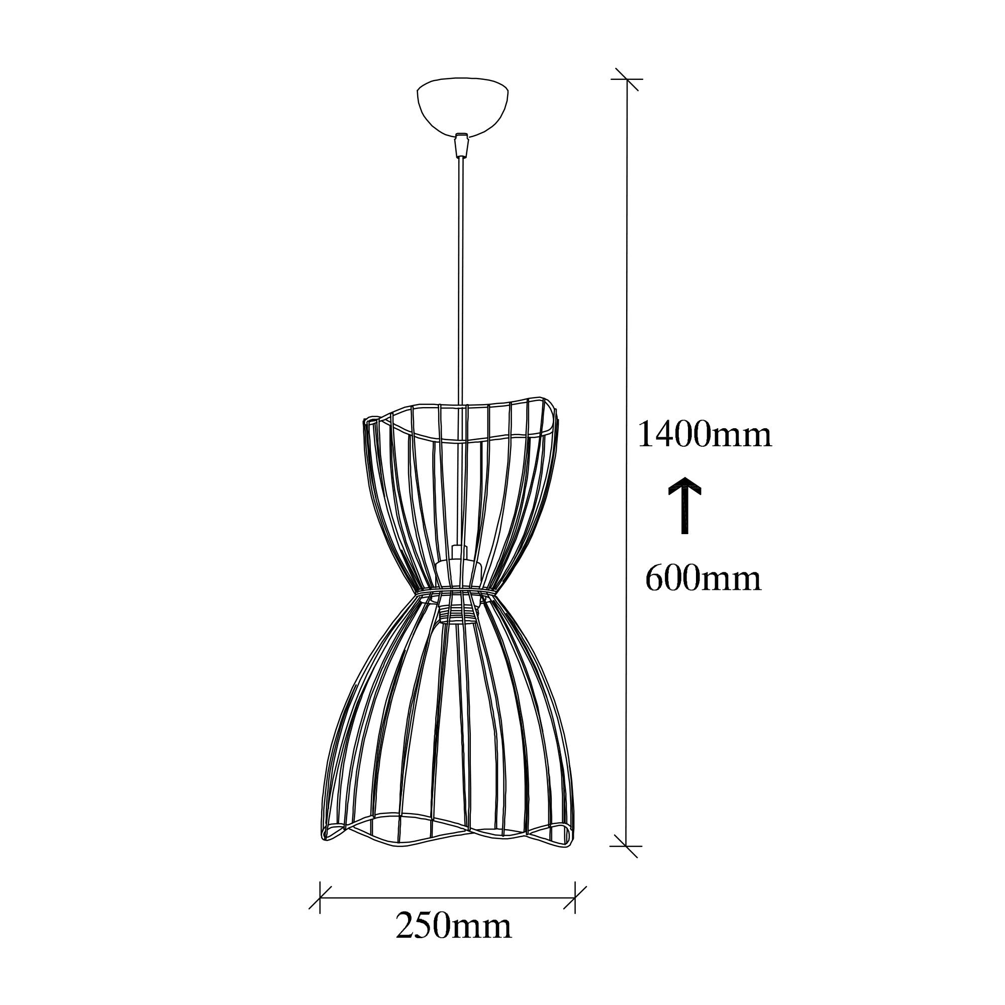 Candeeiro de Teto Industrial – 25x25 cm – Preto – Metal