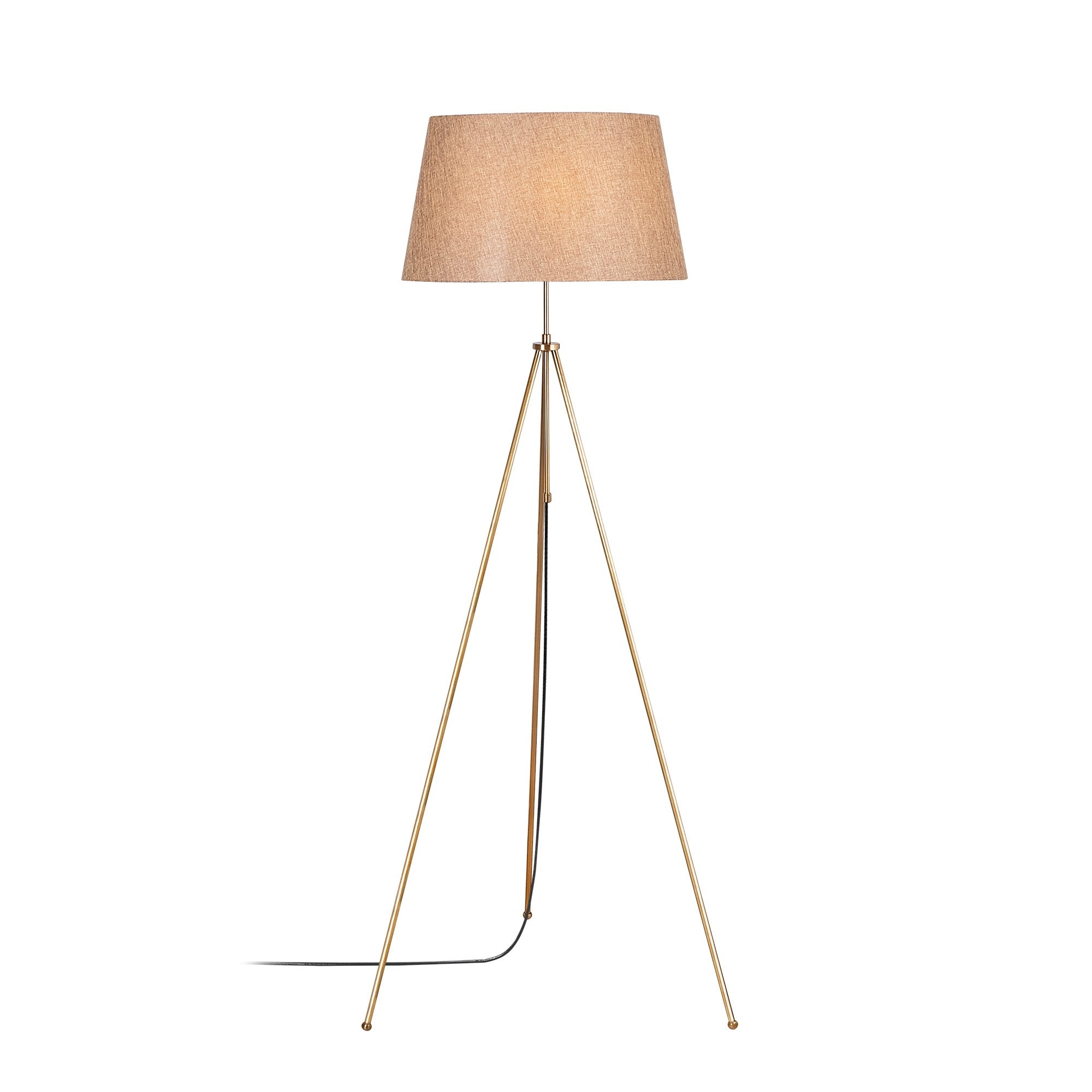 Candeeiro de Pé – 165 cm de altura – Marrom Claro – Metal