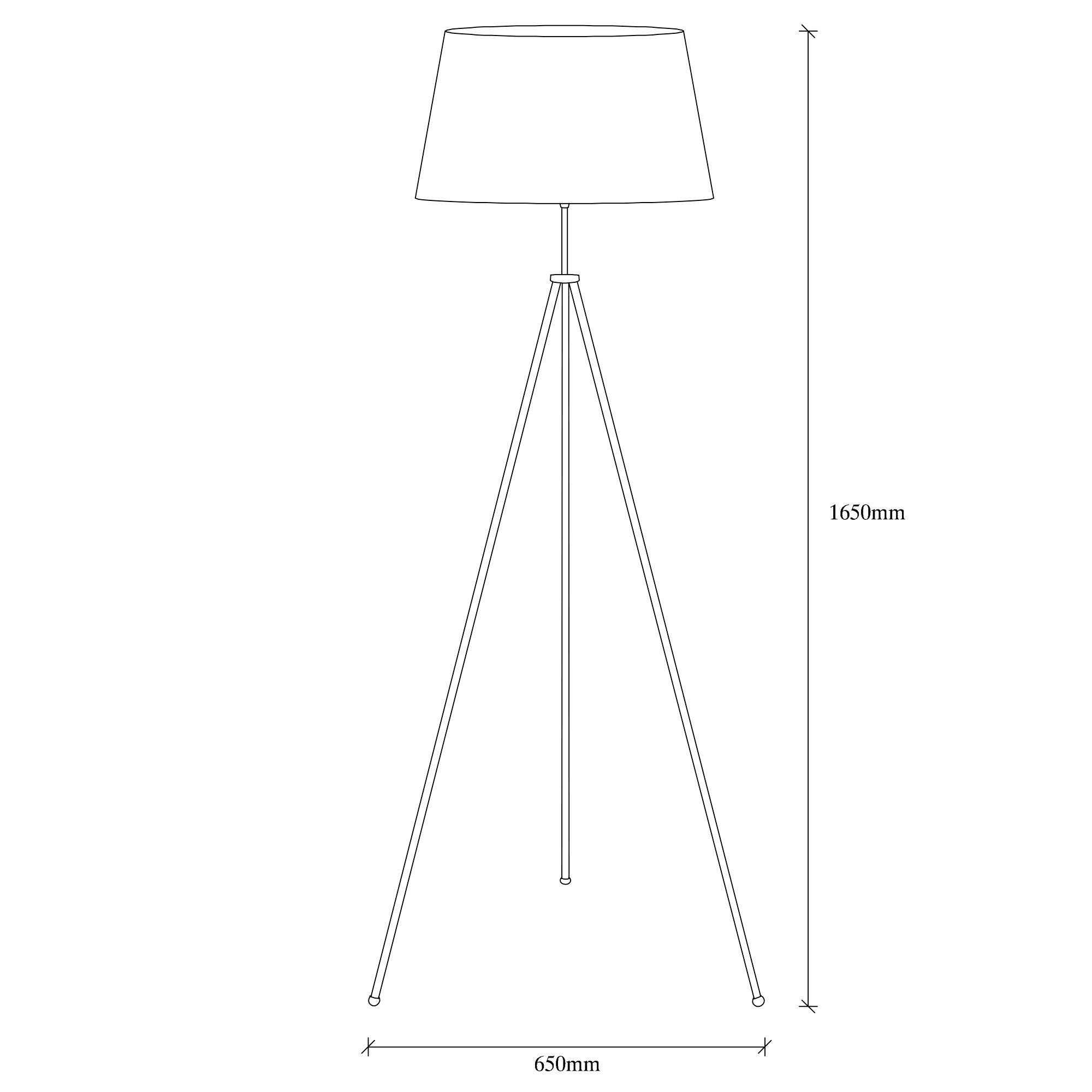 Candeeiro de Pé – 165 cm de altura – Marrom Claro – Metal