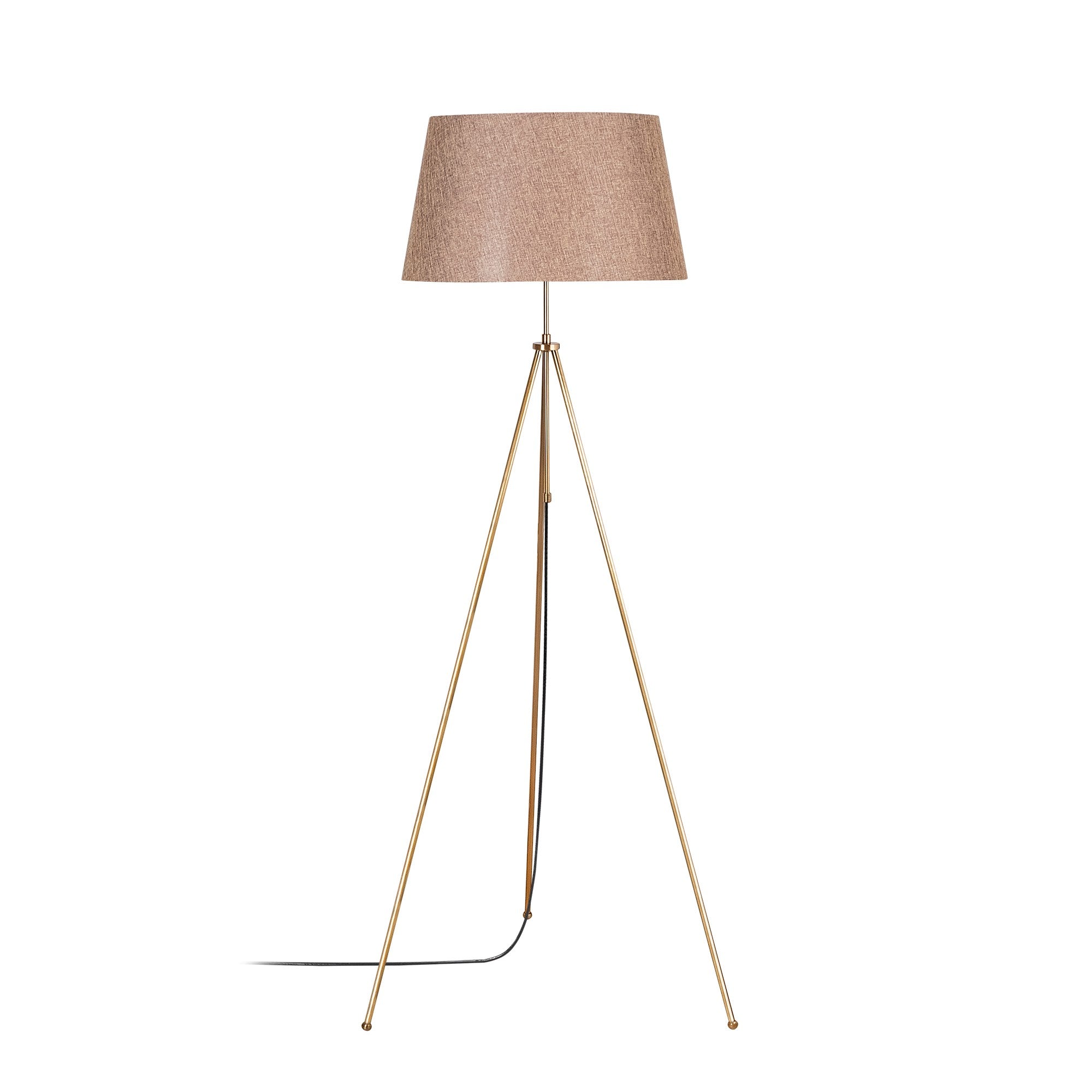 Candeeiro de Pé – 165 cm de altura – Marrom Claro – Metal