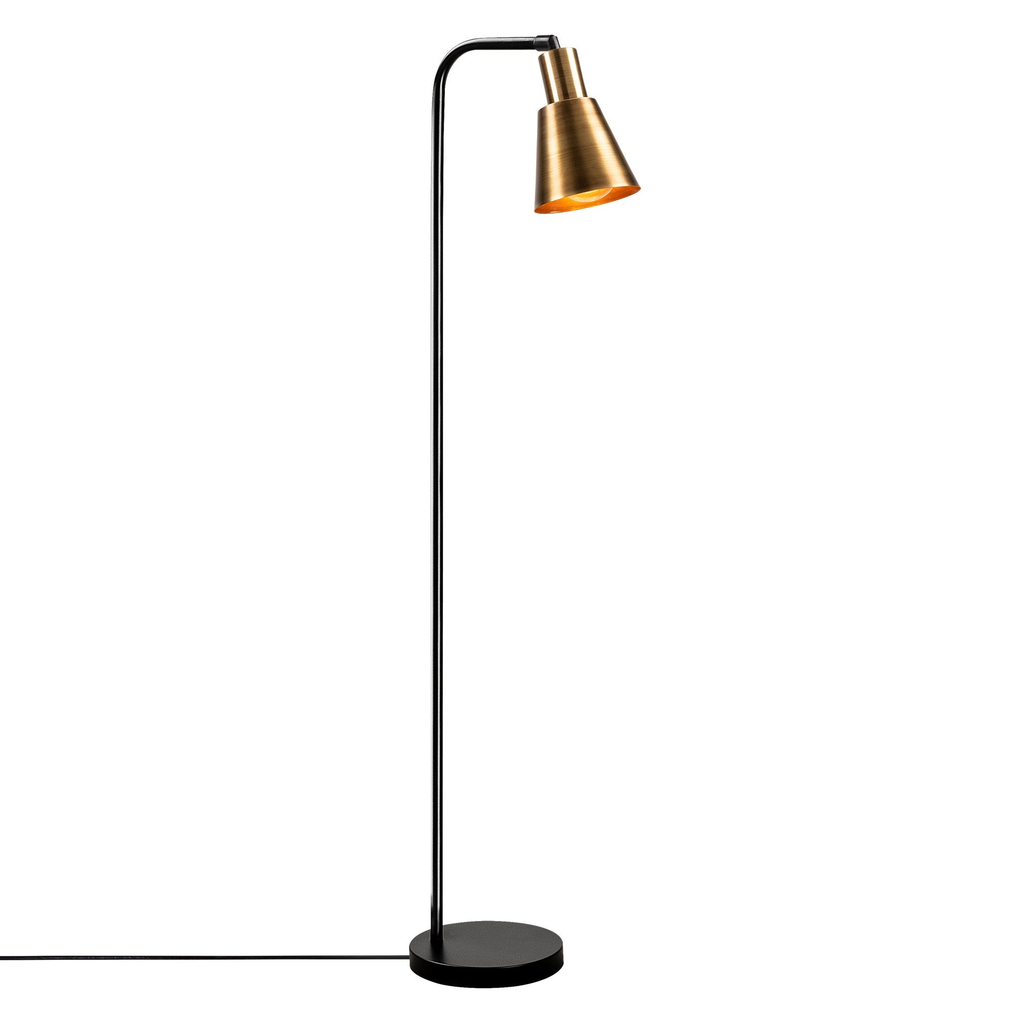 Candeeiro de Pé Moderna – 120 cm de Altura – Preto e Vintage – Metálico