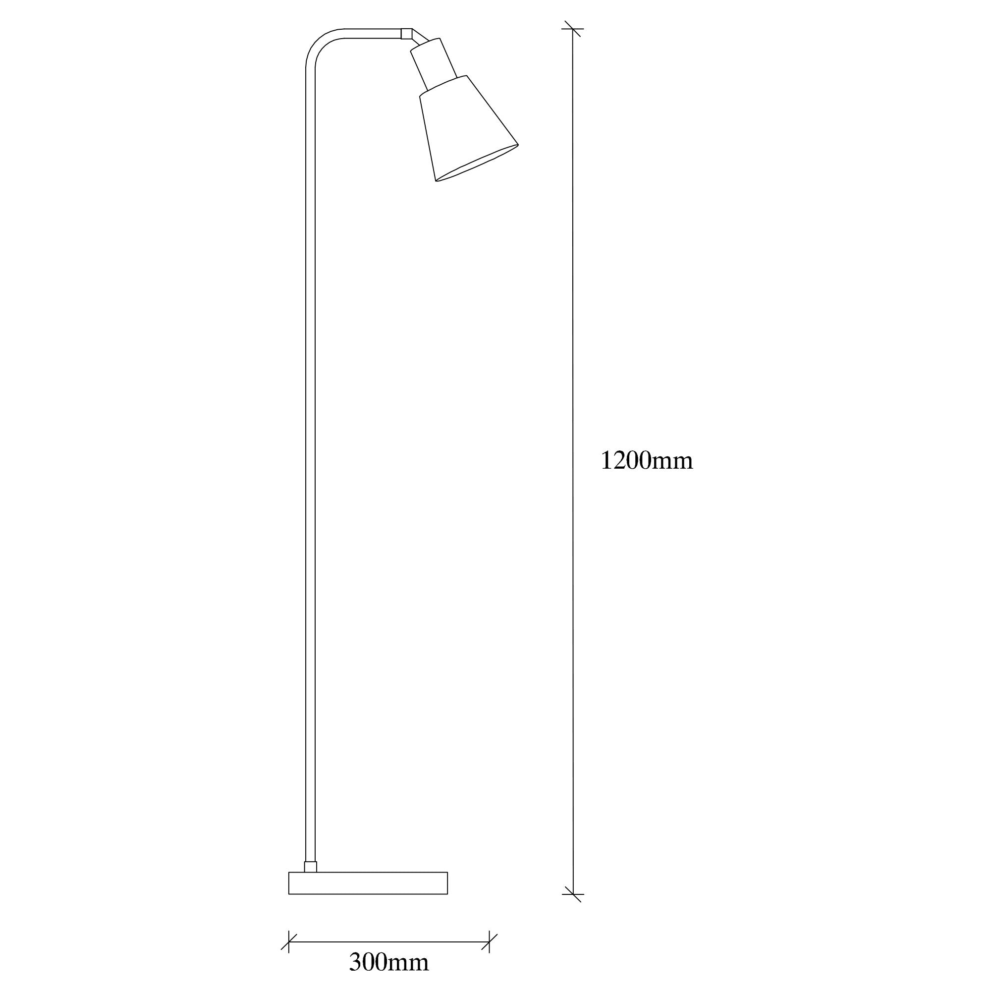 Candeeiro de Pé Moderna – 120 cm de Altura – Preto e Vintage – Metálico