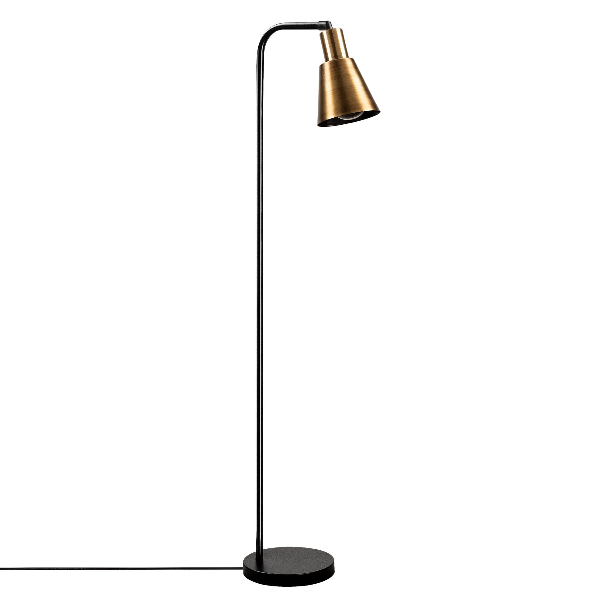 Candeeiro de Pé Moderna – 120 cm de Altura – Preto e Vintage – Metálico