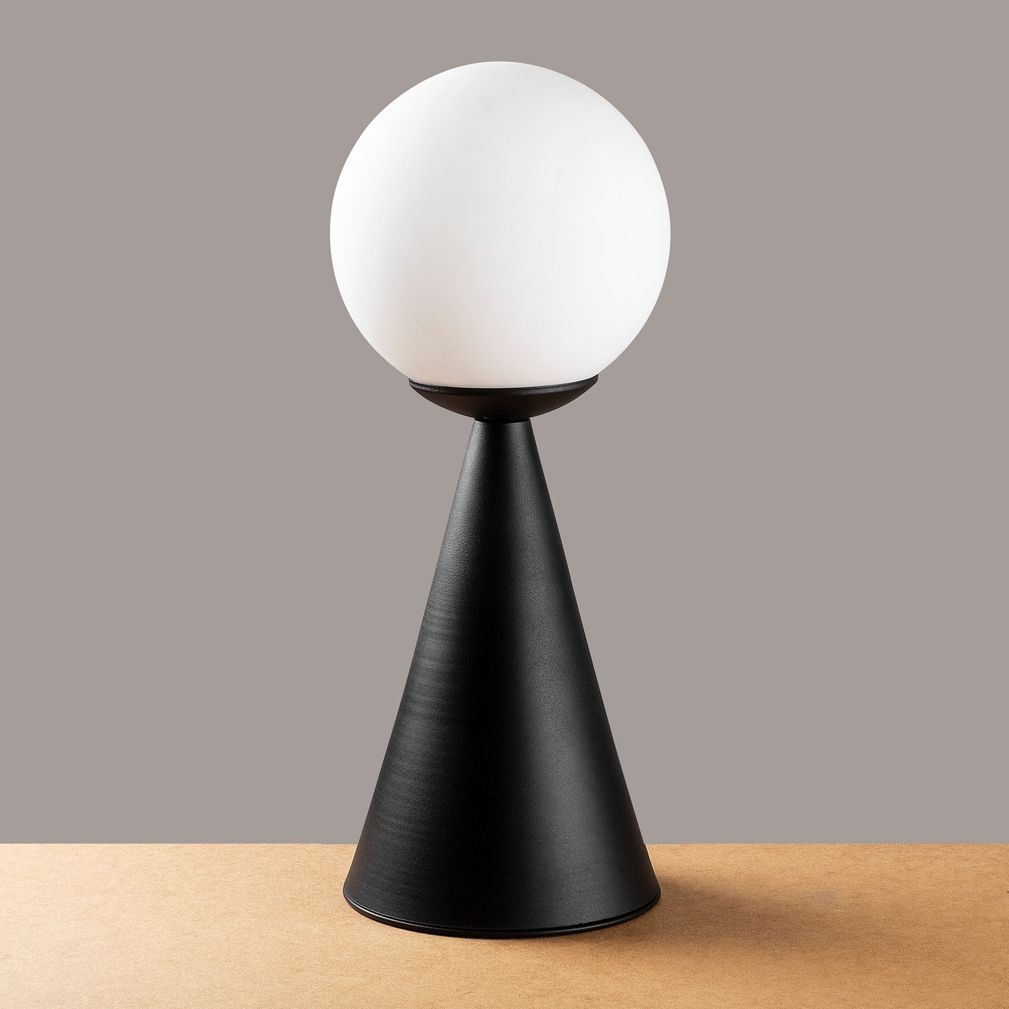 Candeeiro de Mesa Estilo Escandinavo, Corpo de Metal com Tampa de Vidro, 43 cm de Altura, Preto e Branco, Soquete E27, 40 W Máx., Cabo de 200 cm | Design Elegante e Moderno