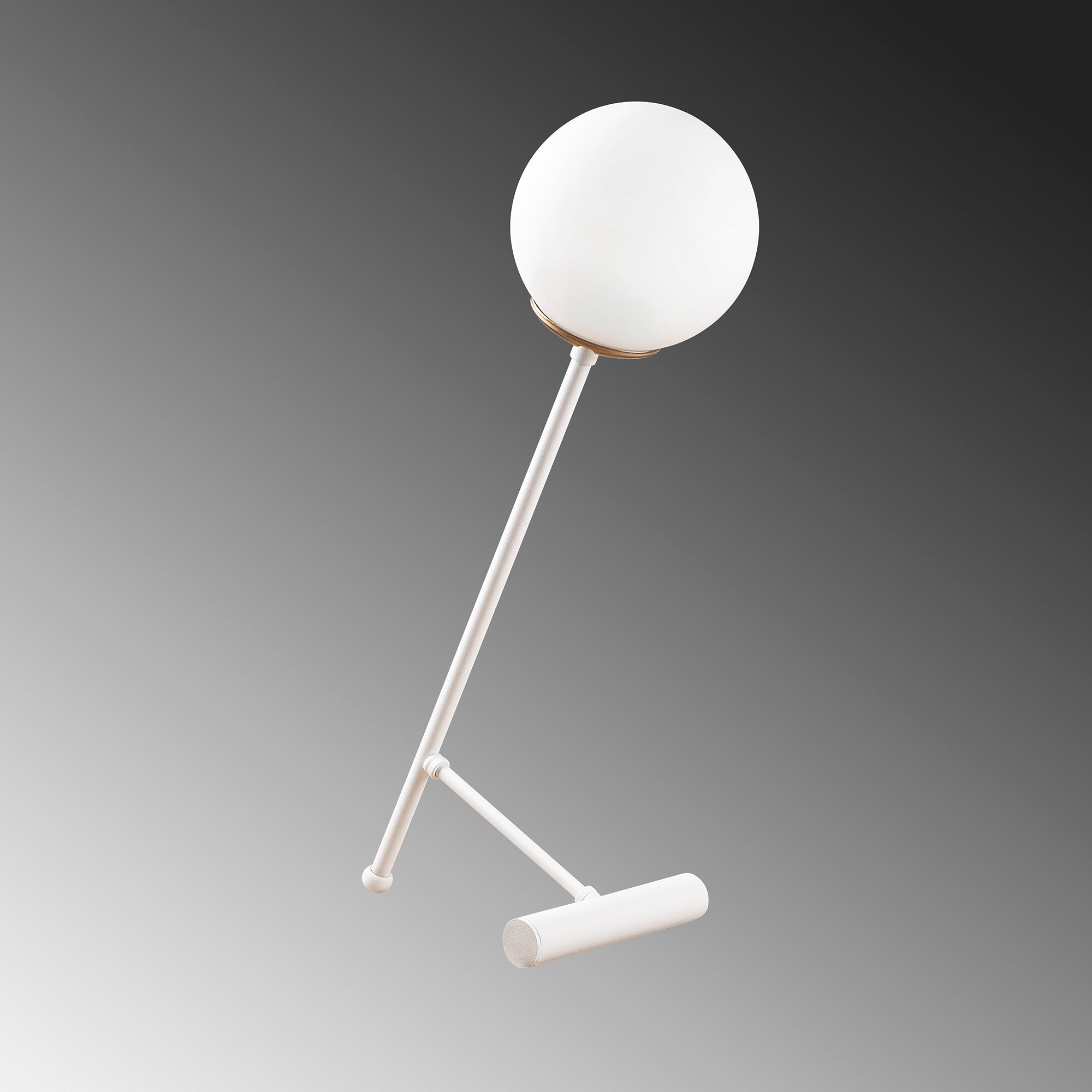 Candeeiro de Mesa Escandinava, Corpo em Ferro Branco, 30 x 30 cm, Altura 51 cm, Soquete E27, Potência Máxima de 40 W, Cabo de 200 cm | Design Elegante e Minimalista para Espaços Modernos