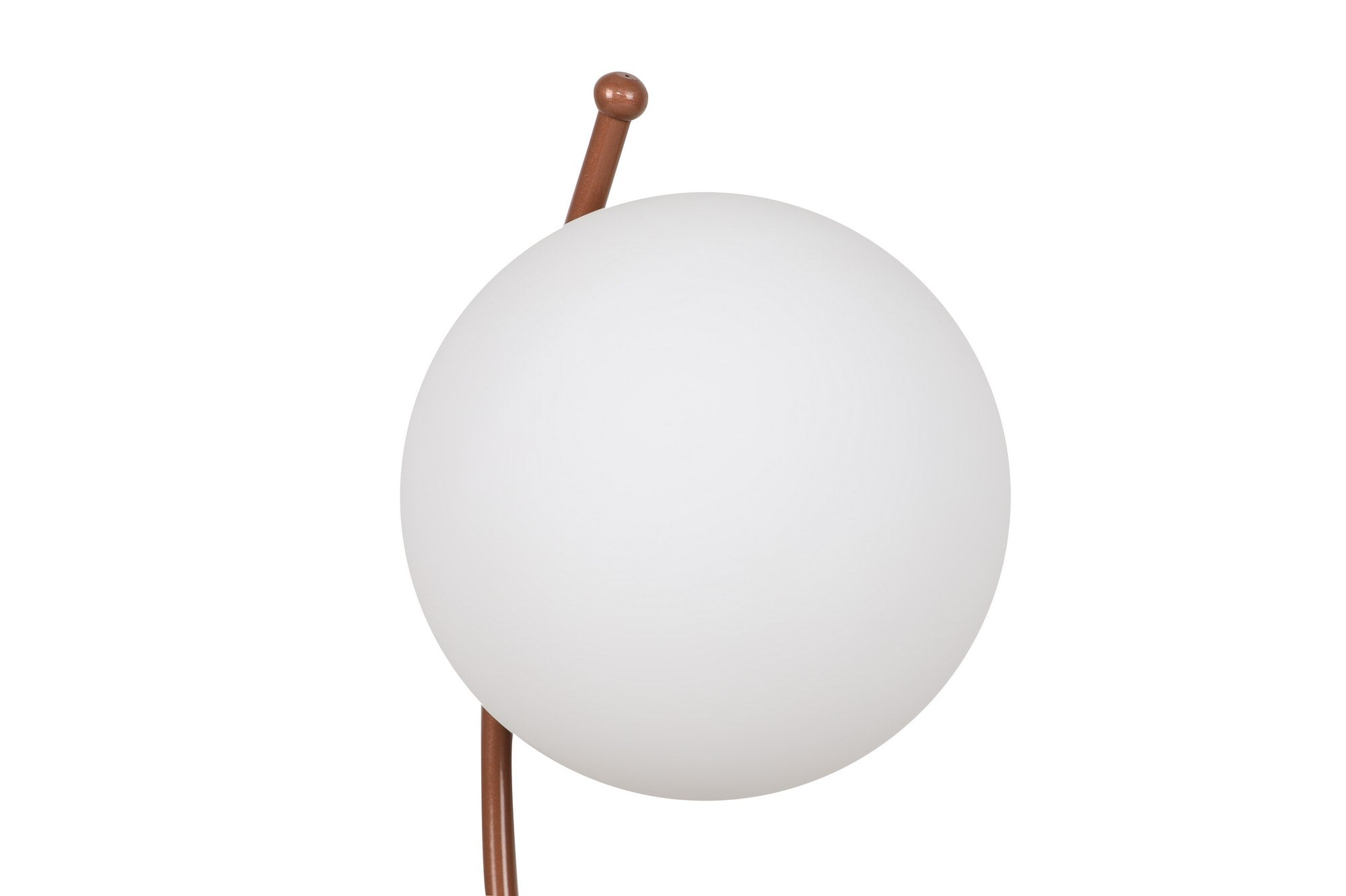 Candeeiro de Mesa – 23 x 18 cm – Branco e Cobre – Ferro e vidro