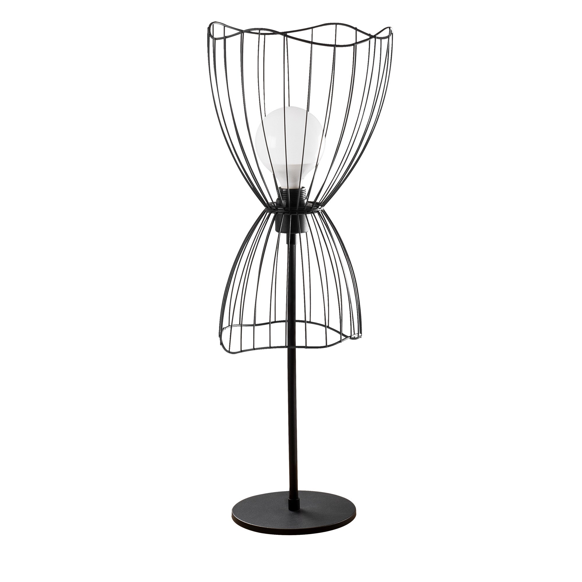 Candeeiro de Mesa – 56 cm de Altura – Preto – Metal