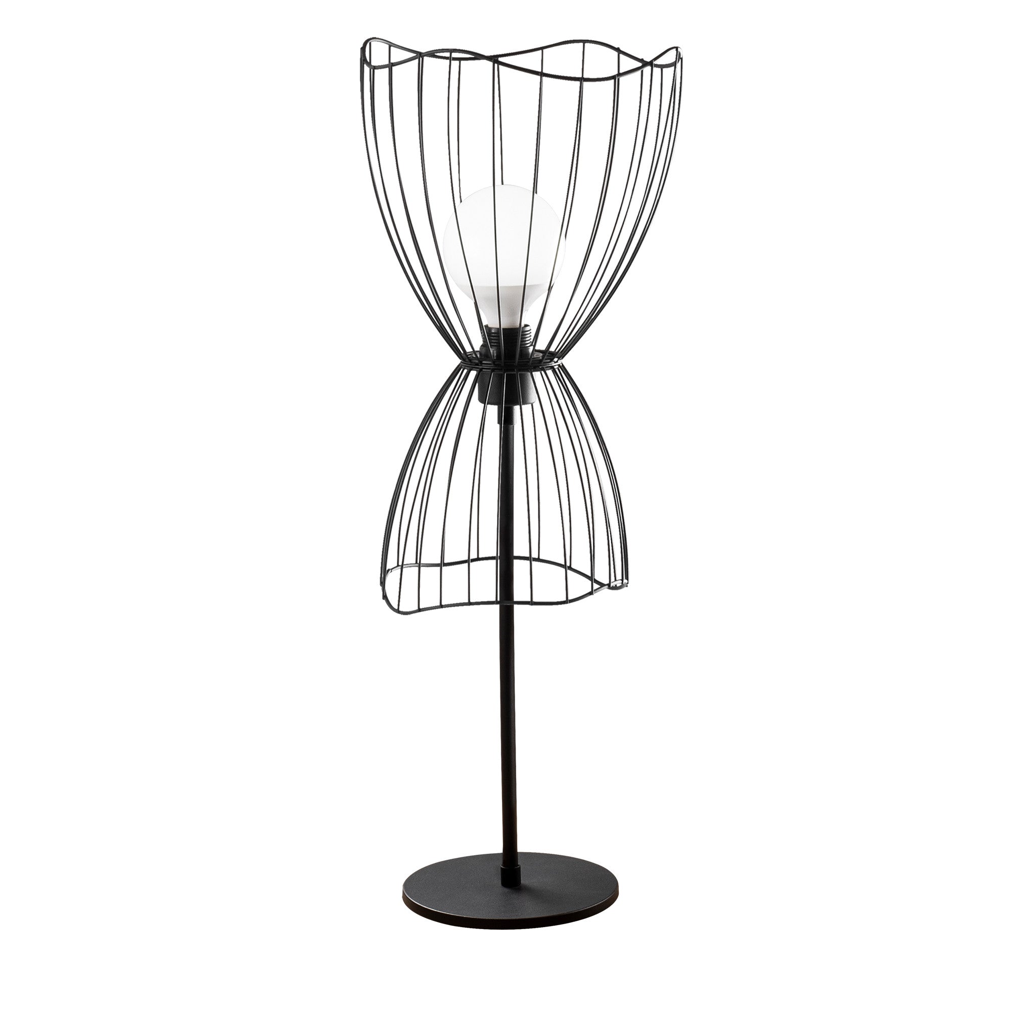 Candeeiro de Mesa – 56 cm de Altura – Preto – Metal
