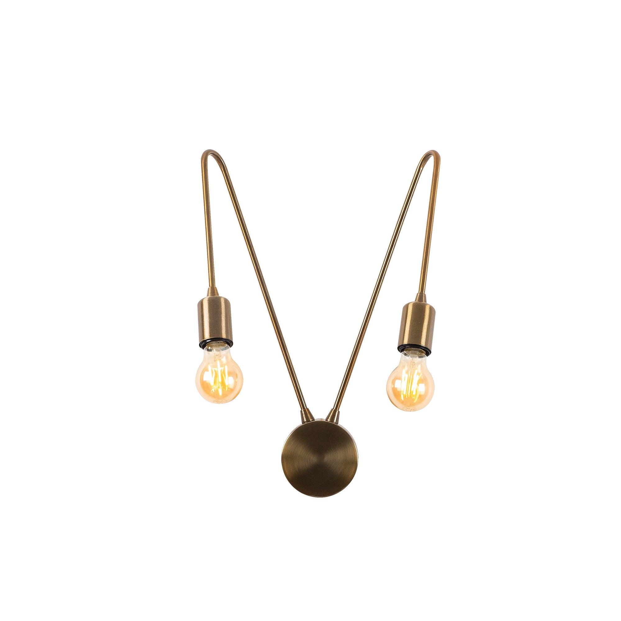 Candeeiro de Parede vintage em cobre, 29 x 20 cm, altura: 47 cm | Corpo em metal, 2 x E27 máx. 40 W, IP20 | Design moderno e inovador para decoração elegante