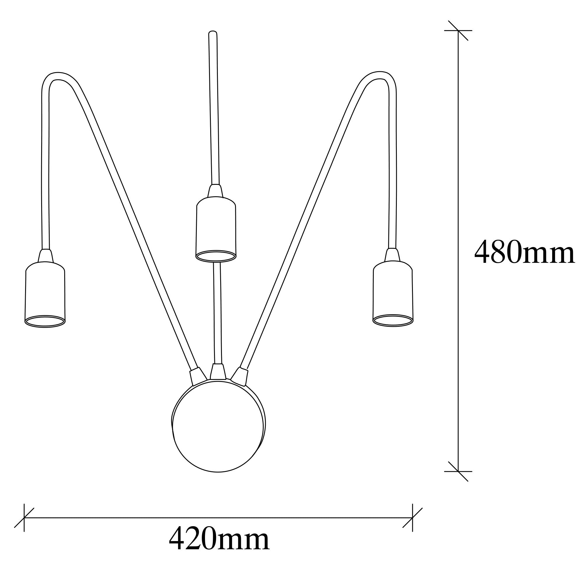 Candeeiro de Parede industrial, corpo de metal, 42 x 20 cm, altura: 48 cm | 3 x E27 máx. 40 W, IP20, acabamento branco elegante | Perfeito para decoração moderna