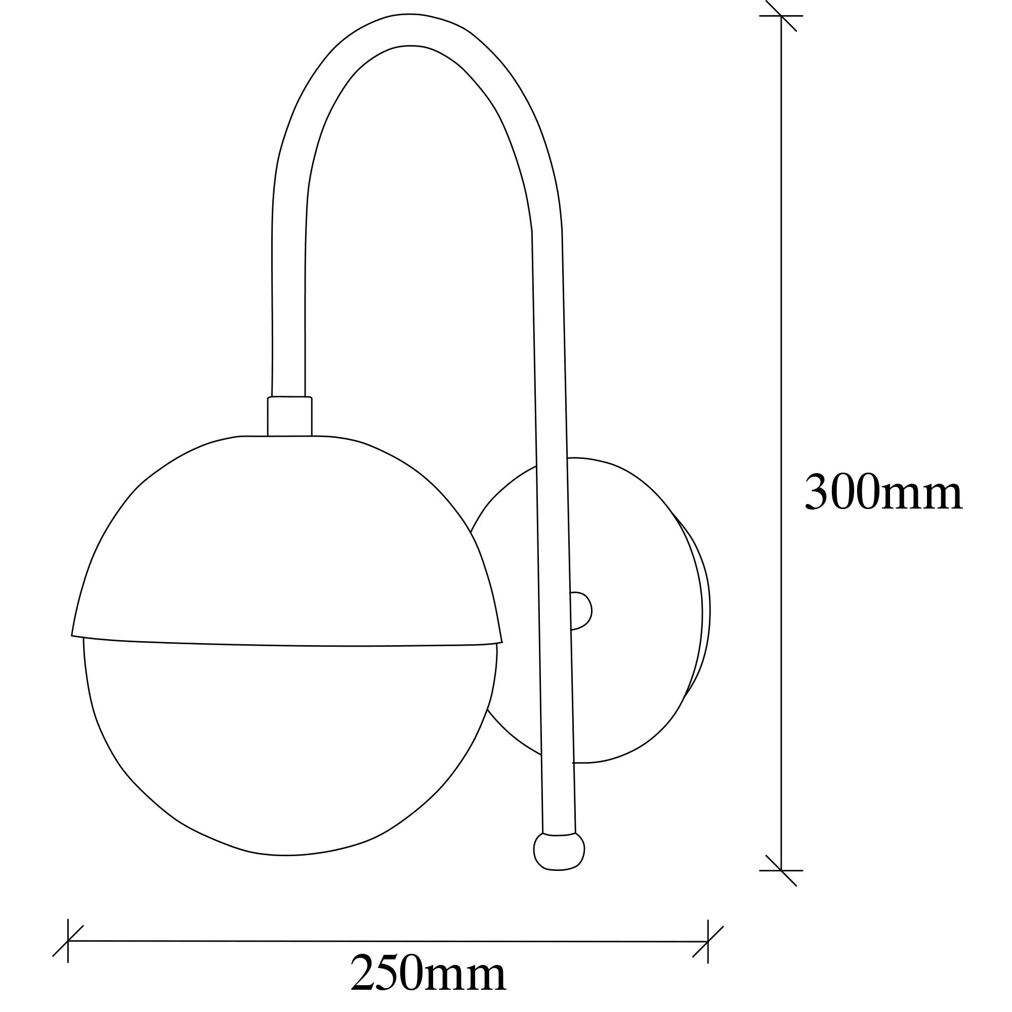 Candeeiro de Parede moderna, corpo de metal com tampa de vidro, 15 x 25 cm, altura 30 cm, E27 máx. 40 W, IP20, preto e branco, design industrial escandinavo