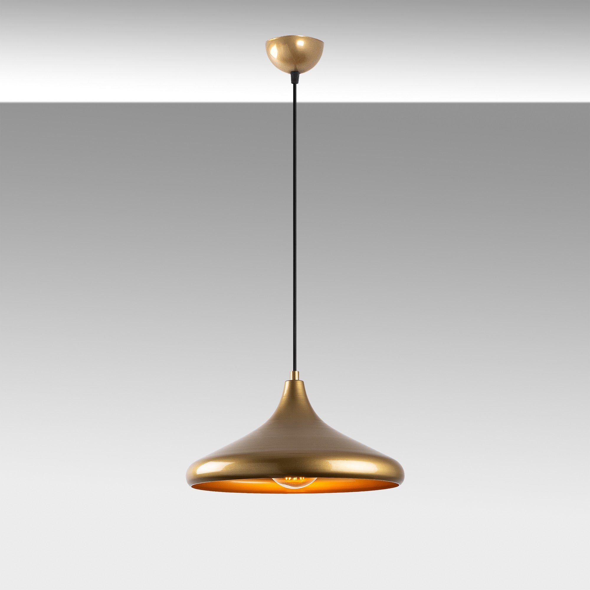 Candeeiro de Teto – 35 cm – Dourado – Metálico