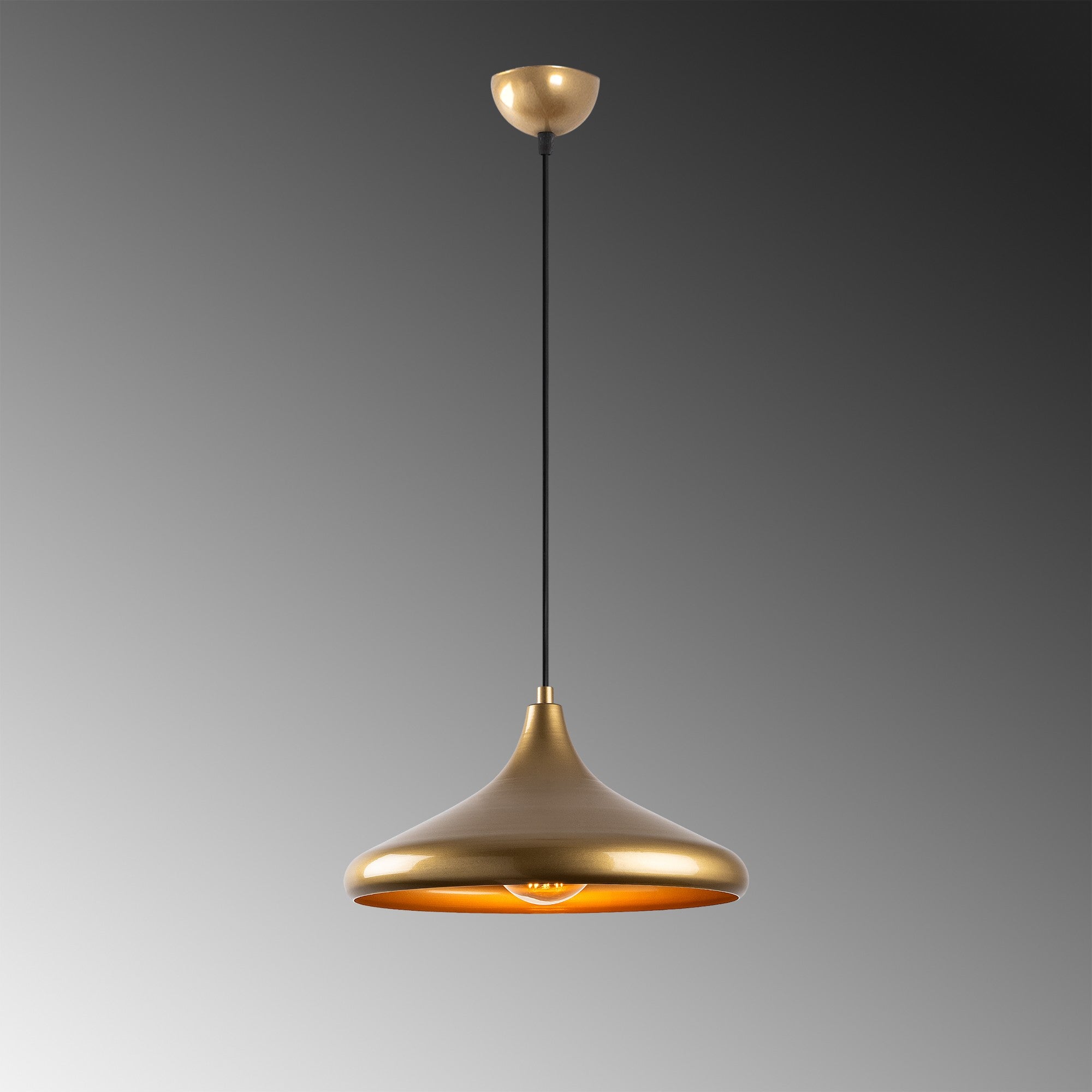 Candeeiro de Teto – 35 cm – Dourado – Metálico