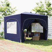 Tenda Dobrável 3x3m Azul - Outsunny - Altura Ajustável