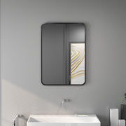 Espelho Retangular – 50x70 cm – Preto – Vidro e metal
