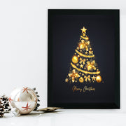 Quadro decorativo elegante emoldurado em MDF, 24 x 29 cm | 100% MDF, 2 cm de espessura, impressão UV, antibacteriano | Fácil de pendurar na parede para uma decoração elegante
