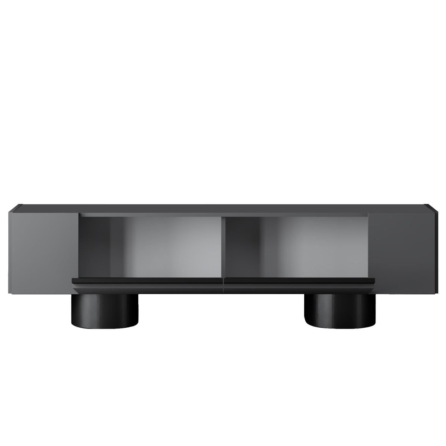 Móvel de TV – 180 cm x 50 cm x 30 cm – Antracite e Preto – painel de partículas