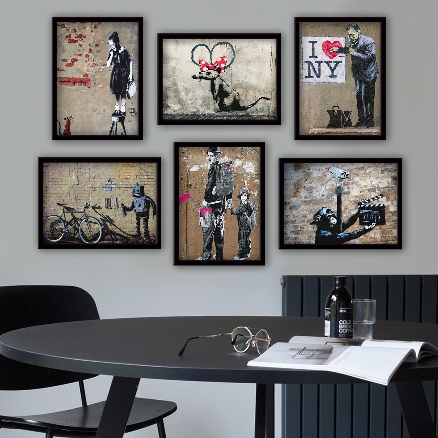 Conjunto de 6 Quadros Decorativos MDF Multicolor - Impressão UV de Alta Qualidade 25x30cm