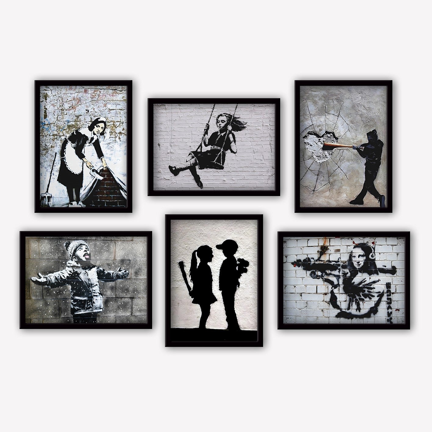 Conjunto de 6 Quadros Decorativos MDF Multicolor - Impressão UV de Alta Qualidade 35x45cm