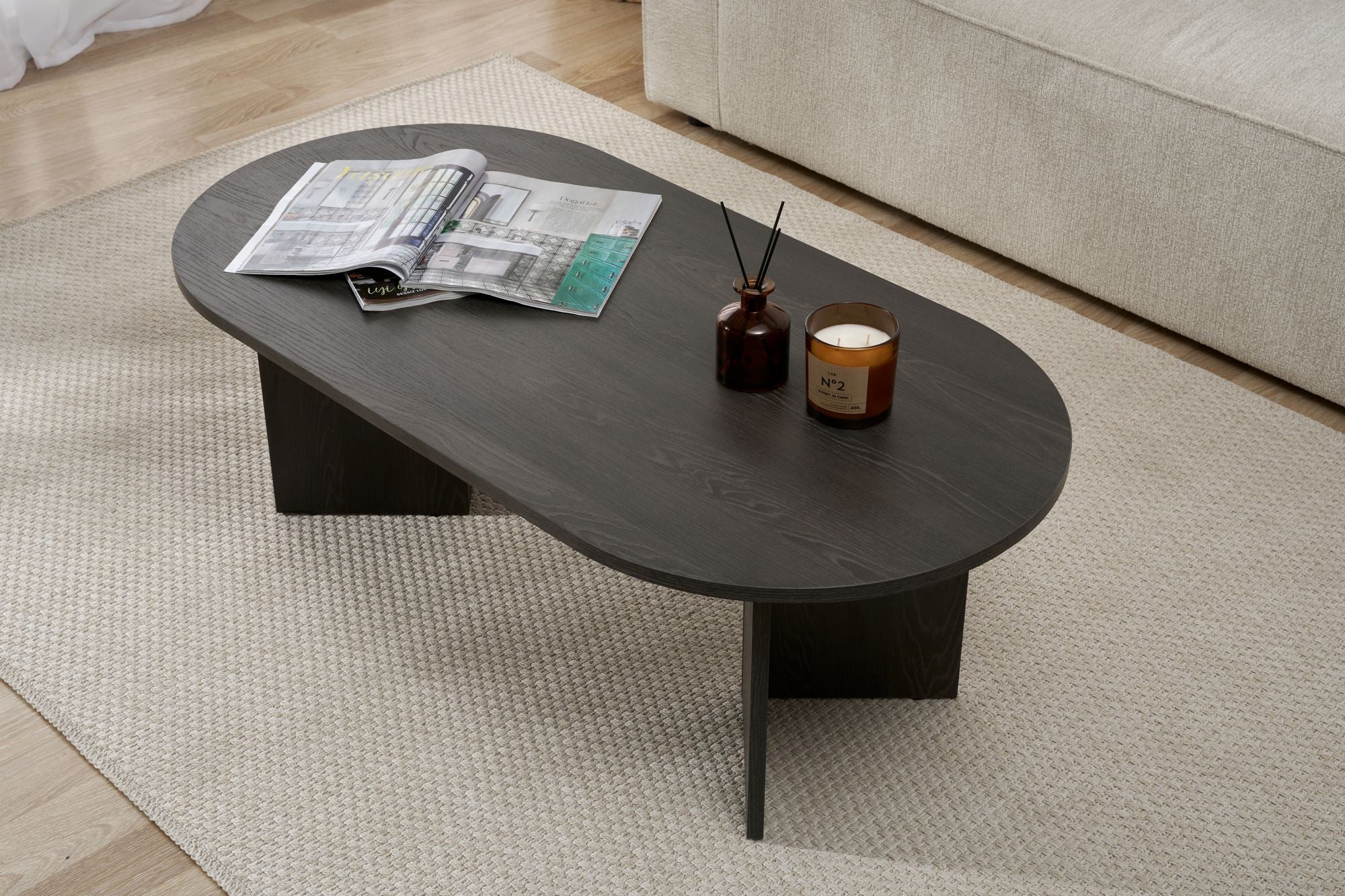 Mesa de Centro – 119cm x 40cm x 60cm – Preto – MDF