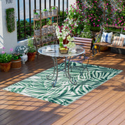 Tapete de Exterior Reversível – 152x243 cm – Verde e Branco – Polipropileno