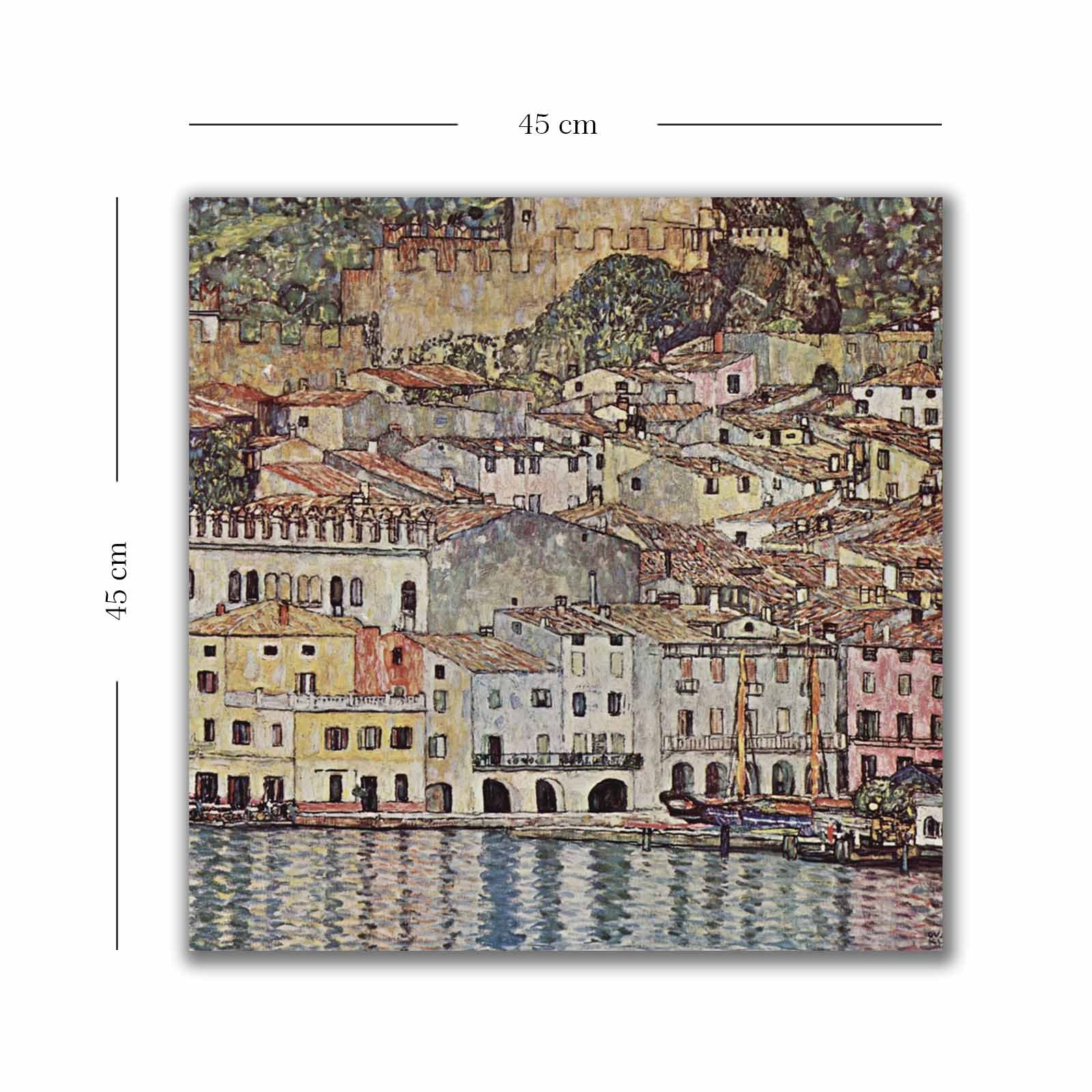 Quadro Decorativo em Tela 45x45cm - Moldura de Madeira Premium - Arte Multicolor para Decoração de Interiores