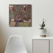 Quadro Decorativo em Tela 45x45cm - Moldura de Madeira Premium - Arte Multicolor para Decoração de Interiores