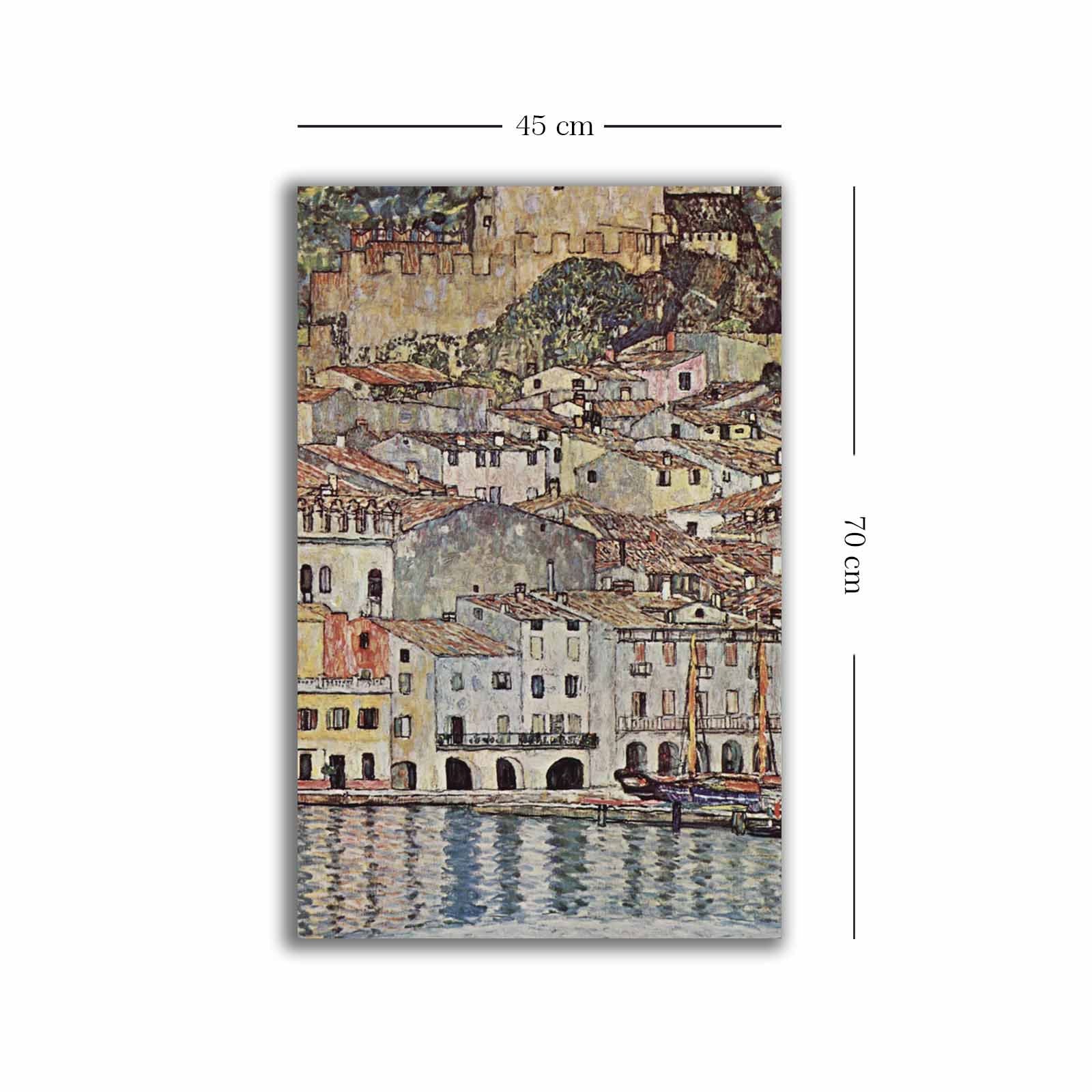 Quadro Decorativo em Tela Multicolor 45x70cm com Moldura de Madeira - Arte Premium para Decoração de Interiores