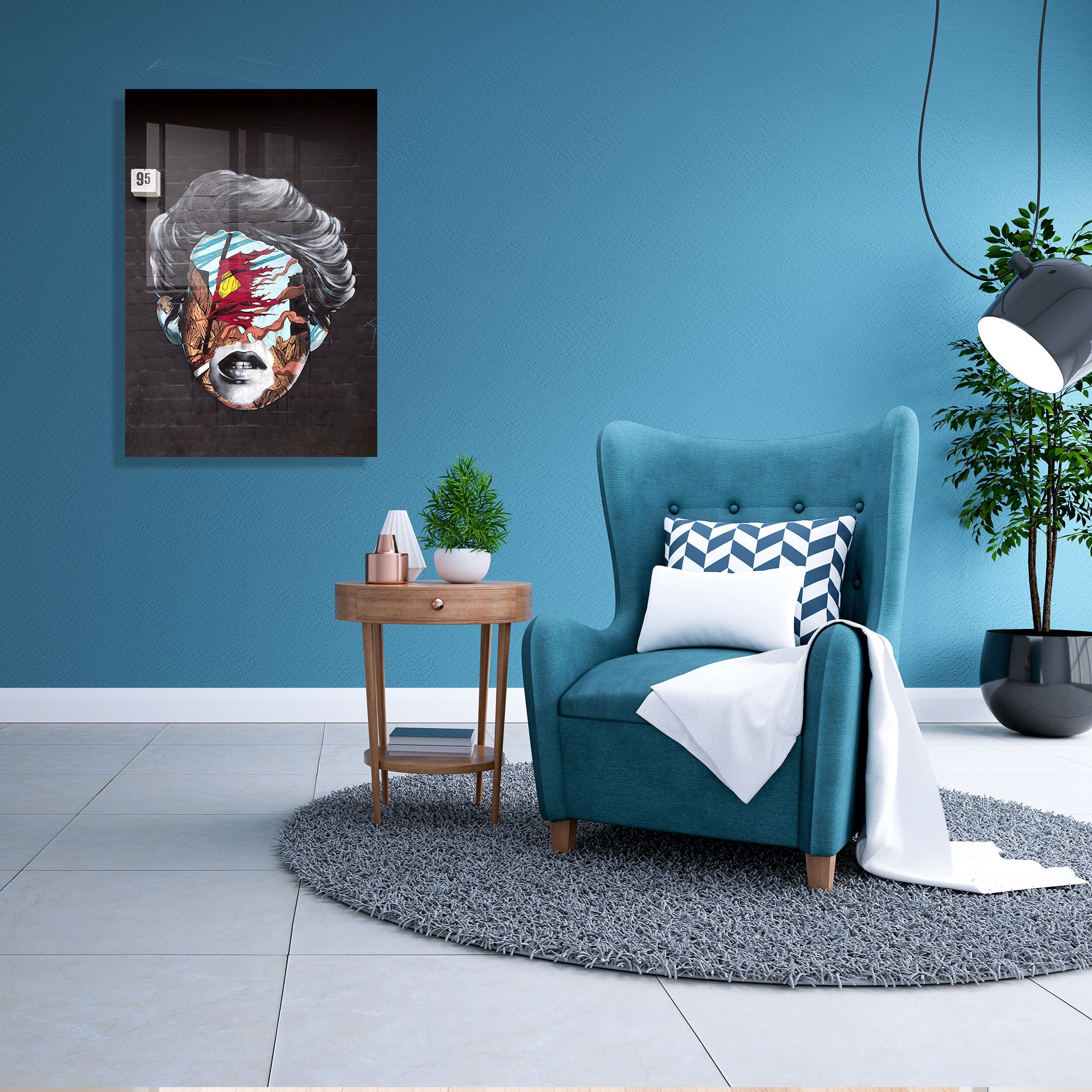 Quadro Decorativo em Vidro Temperado Multicolor 70x100cm - Arte Moderna para Transformar o Seu Espaço