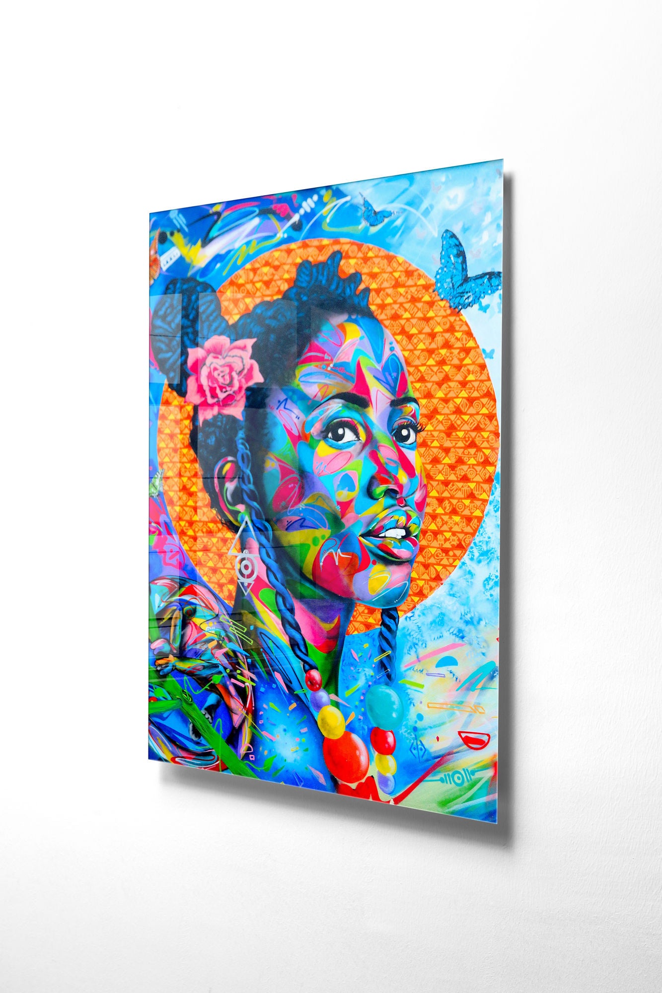Quadro Decorativo em Vidro Temperado Multicolor 70x100cm - Arte Moderna para Transformar o Seu Espaço