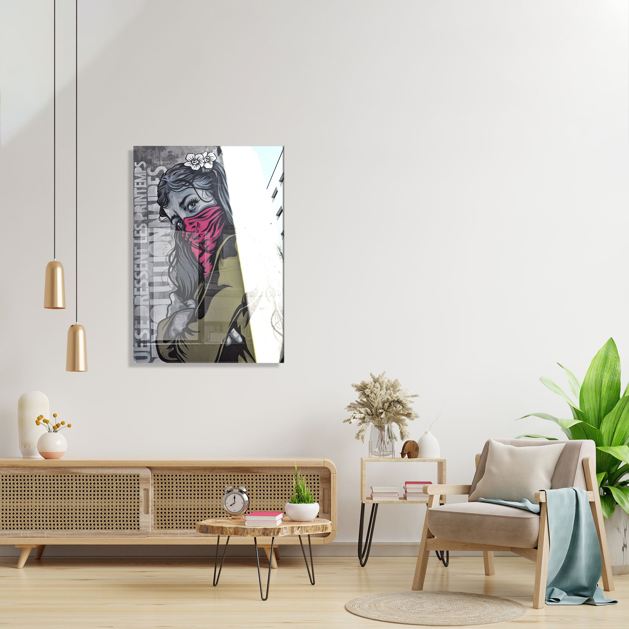 Quadro Decorativo em Vidro Temperado Multicolor 30x45cm - Arte Moderna para Decoração de Interiores