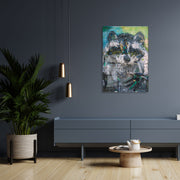 Quadro Decorativo em Vidro Temperado Multicolor 45x65cm - Arte Moderna para Transformar o Seu Espaço