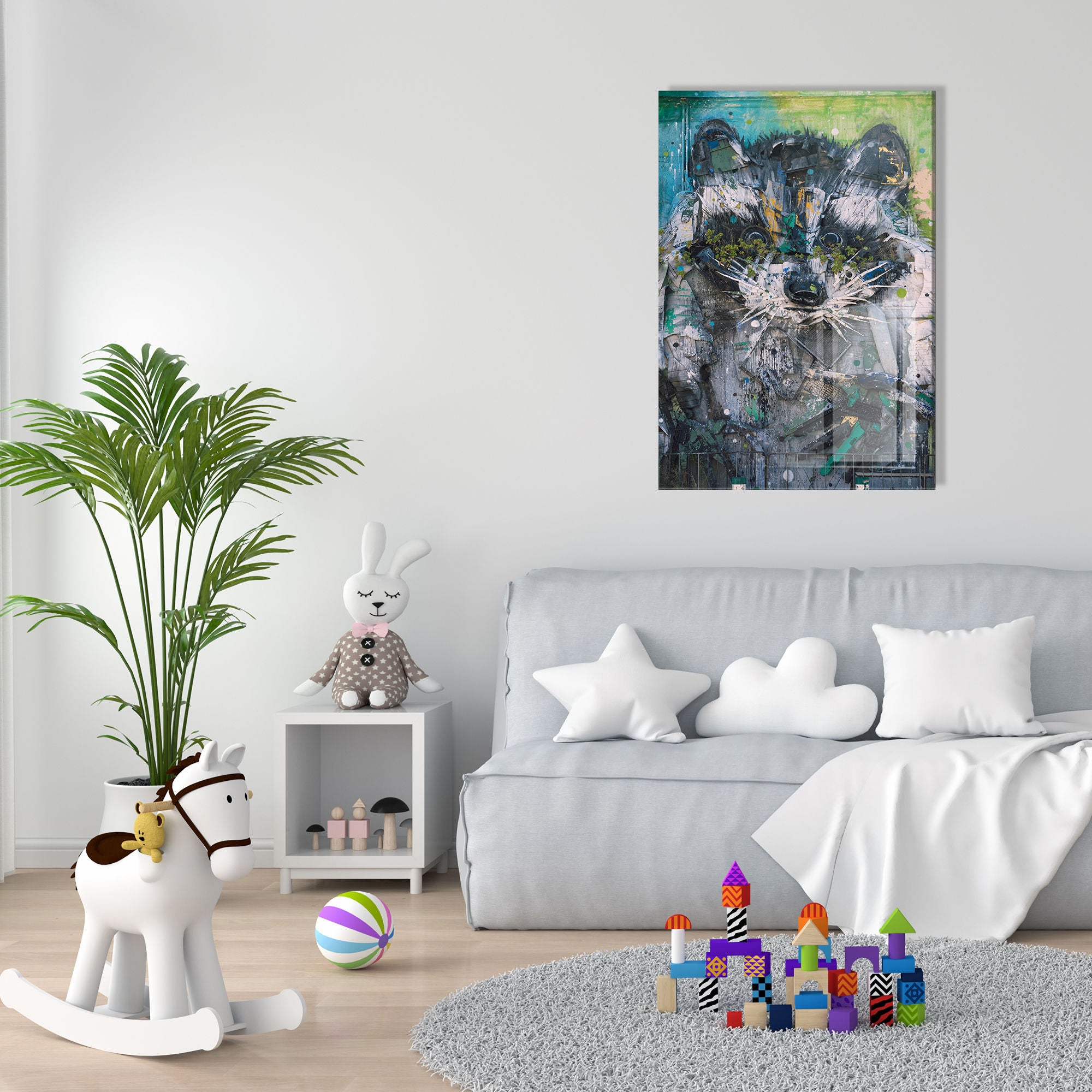Quadro Decorativo em Vidro Temperado Multicolor 30x45cm - Arte Moderna para Decoração de Interiores