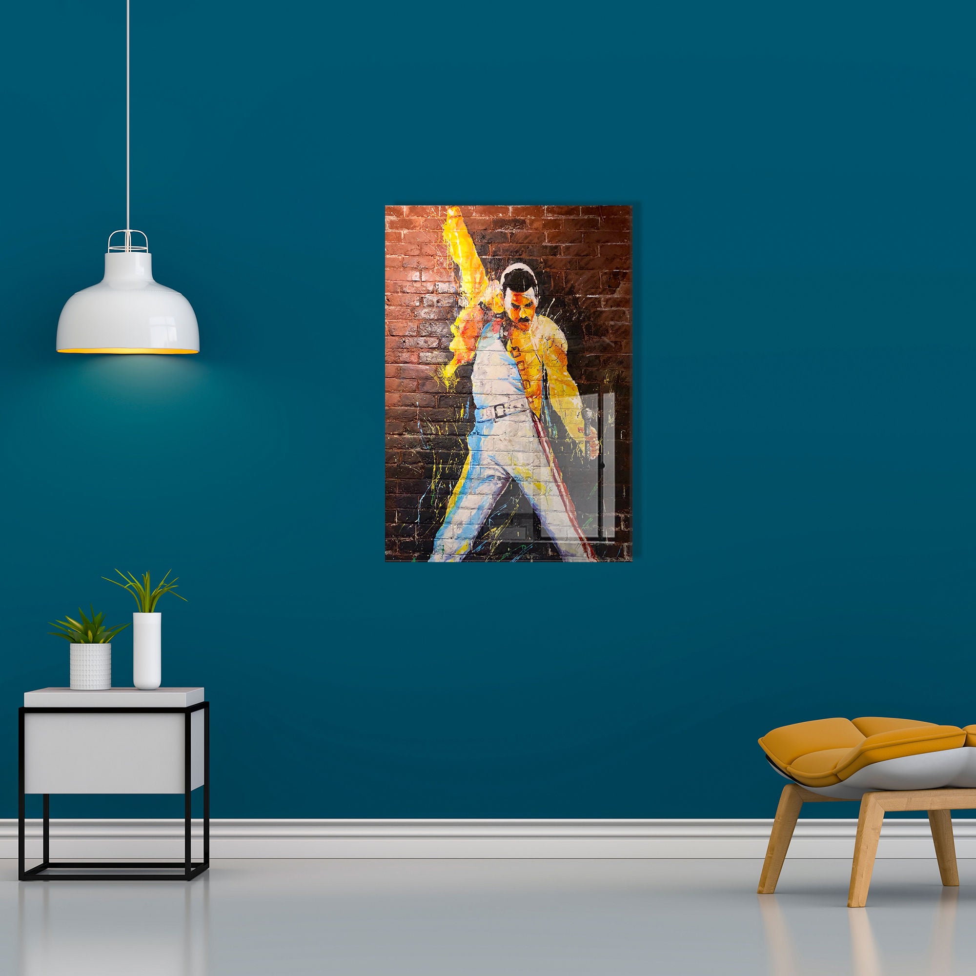 Quadro Decorativo em Vidro Temperado Multicolor 30x45cm - Arte Moderna para Decoração de Interiores