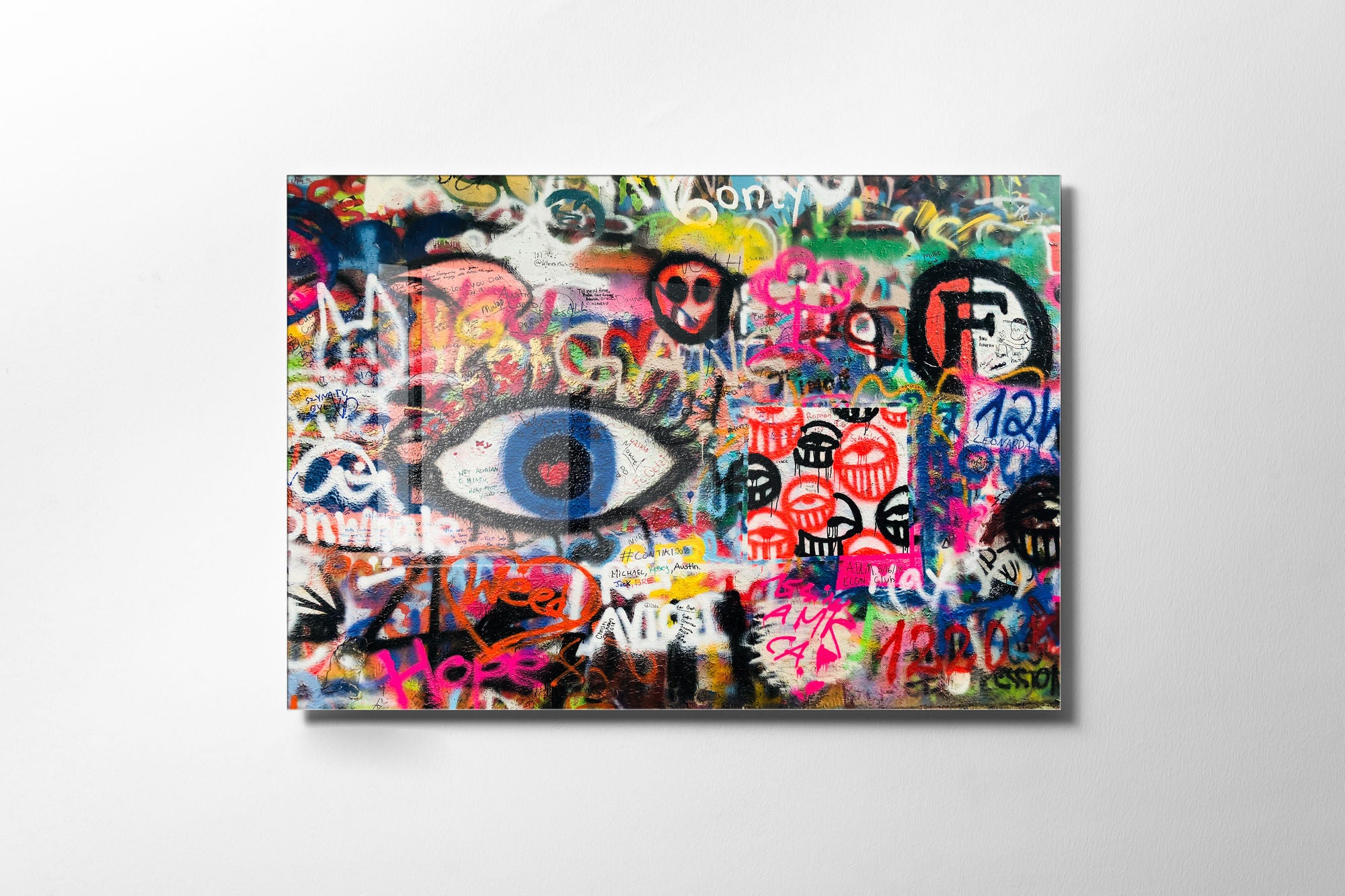 Quadro Decorativo em Vidro Temperado Multicolor 30x45cm - Arte Moderna para Decoração de Interiores