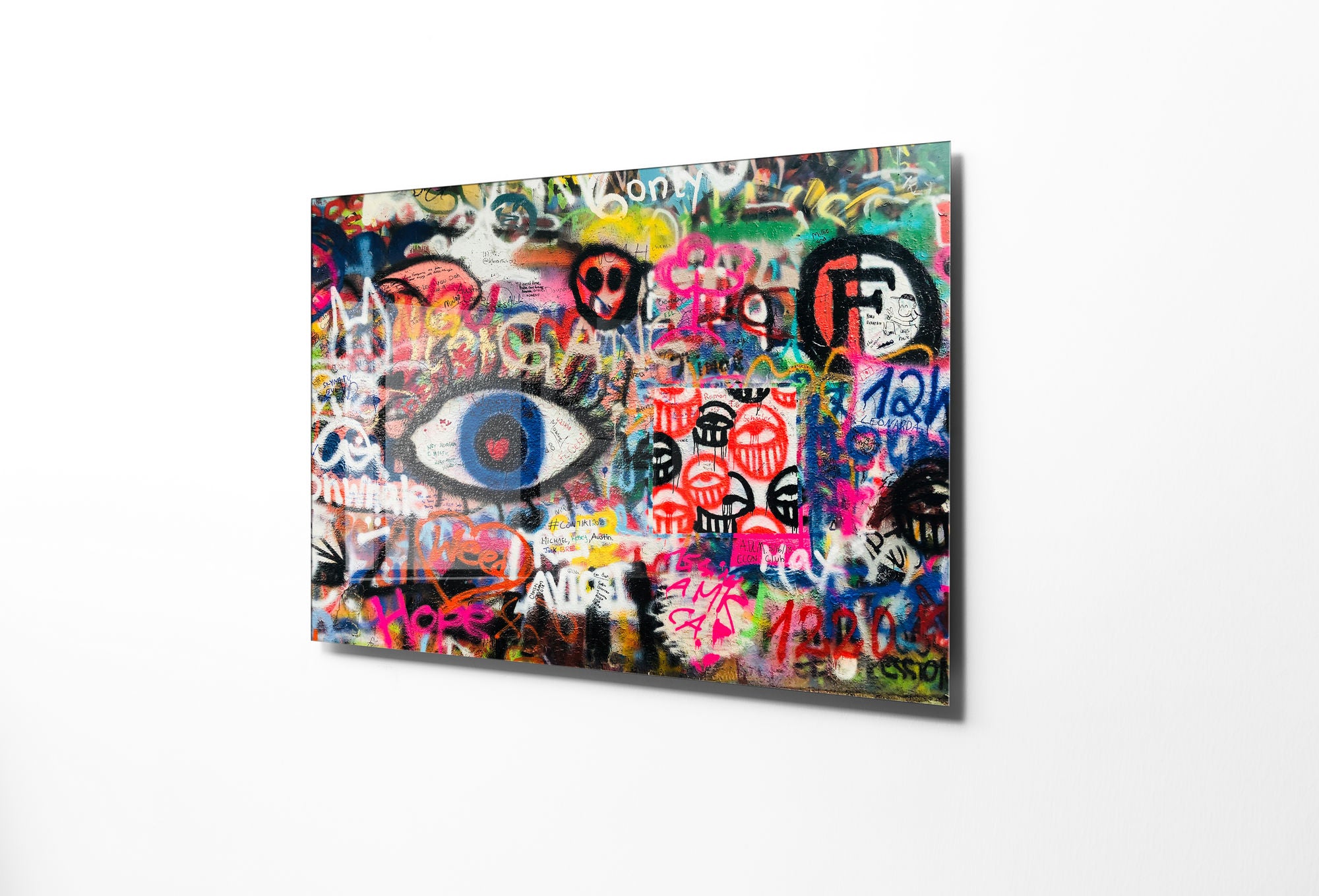 Quadro Decorativo em Vidro Temperado Multicolor 30x45cm - Arte Moderna para Decoração de Interiores