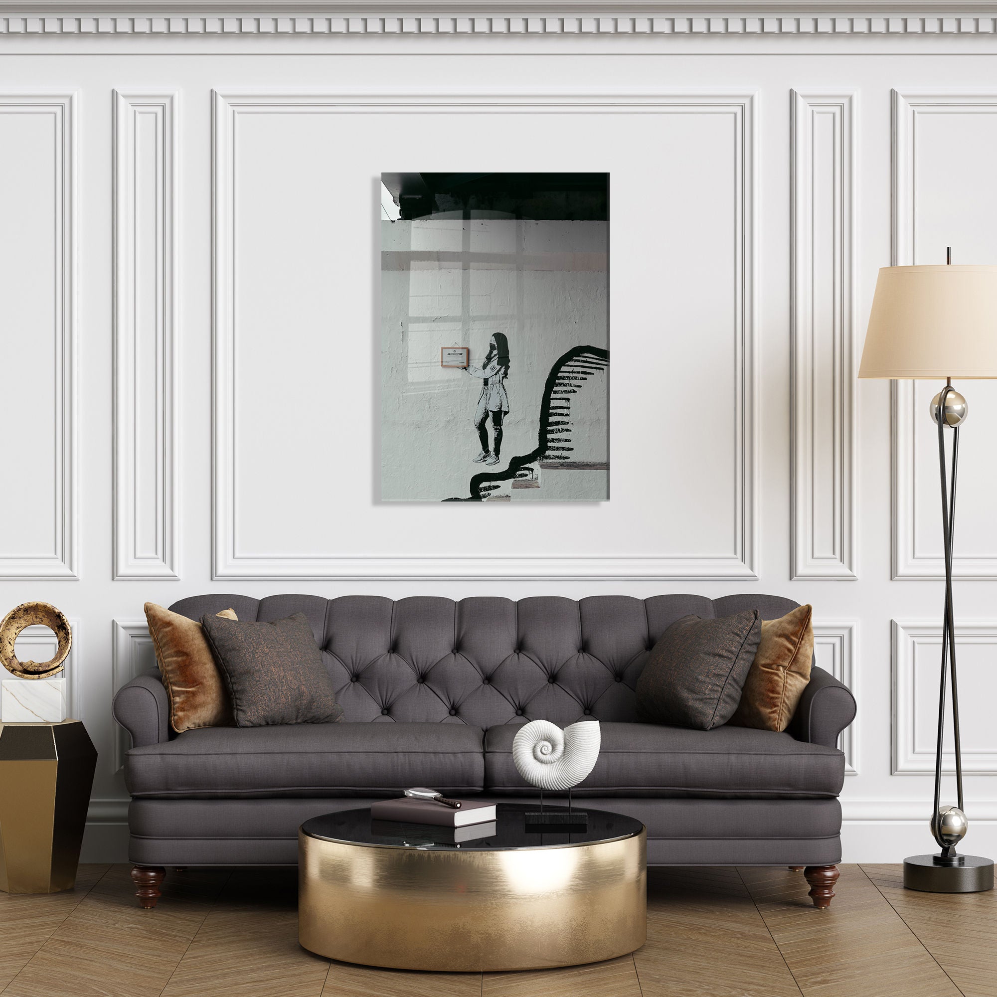 Quadro Decorativo em Vidro Temperado Multicolor 30x45cm - Arte Moderna para Decoração de Interiores