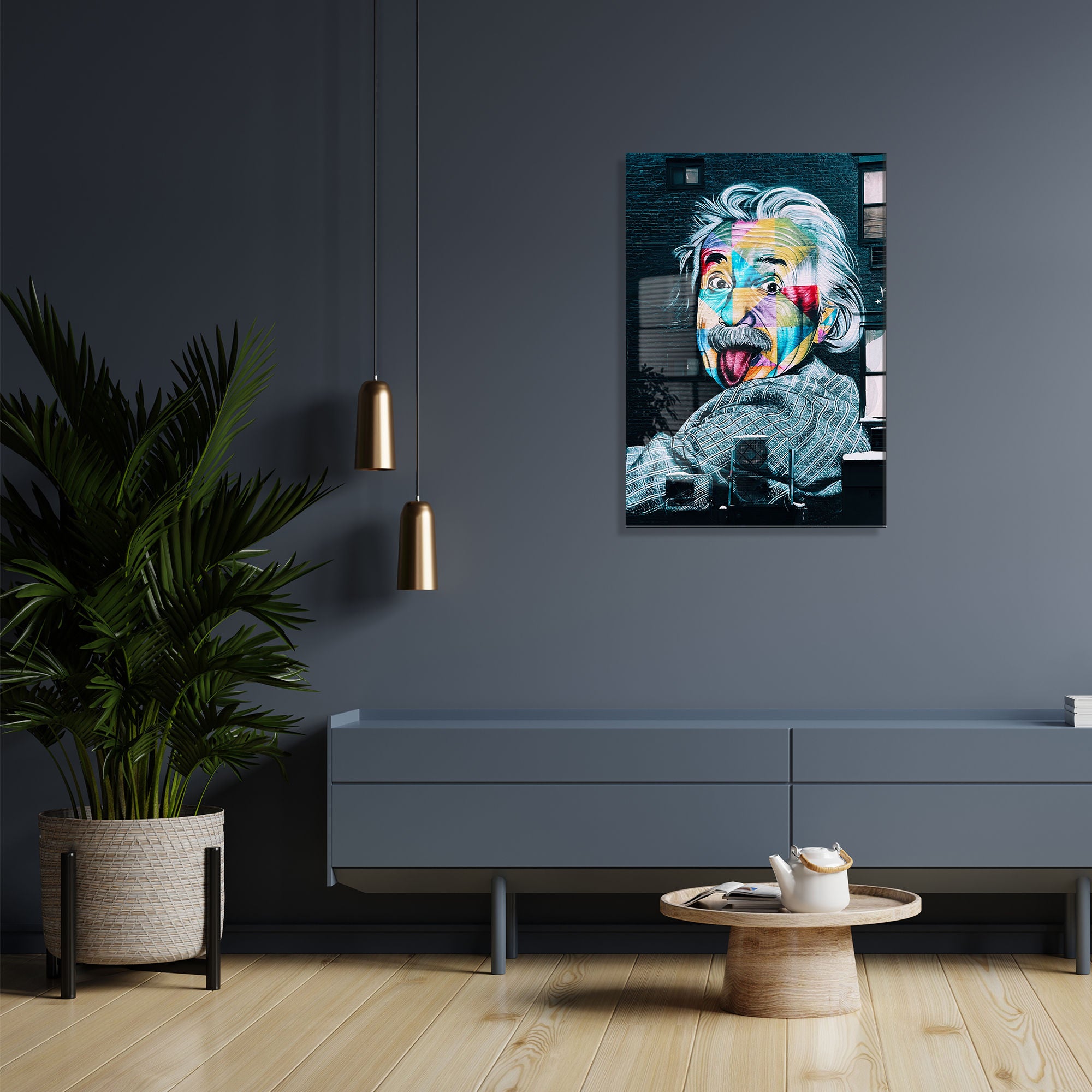 Quadro Decorativo em Vidro Temperado Multicolor 30x45cm - Arte Moderna para Decoração de Interiores