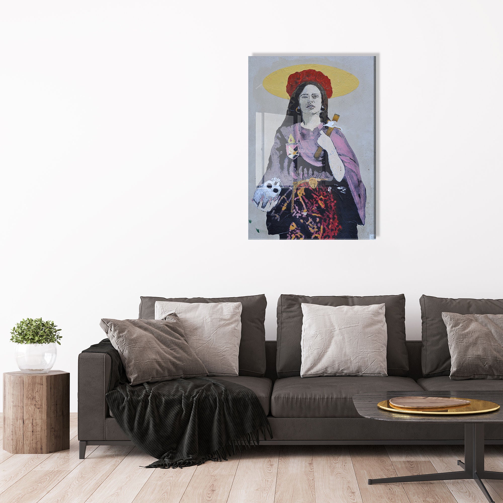 Quadro Decorativo em Vidro Temperado Multicolor 70x100cm - Arte Moderna para Transformar o Seu Espaço
