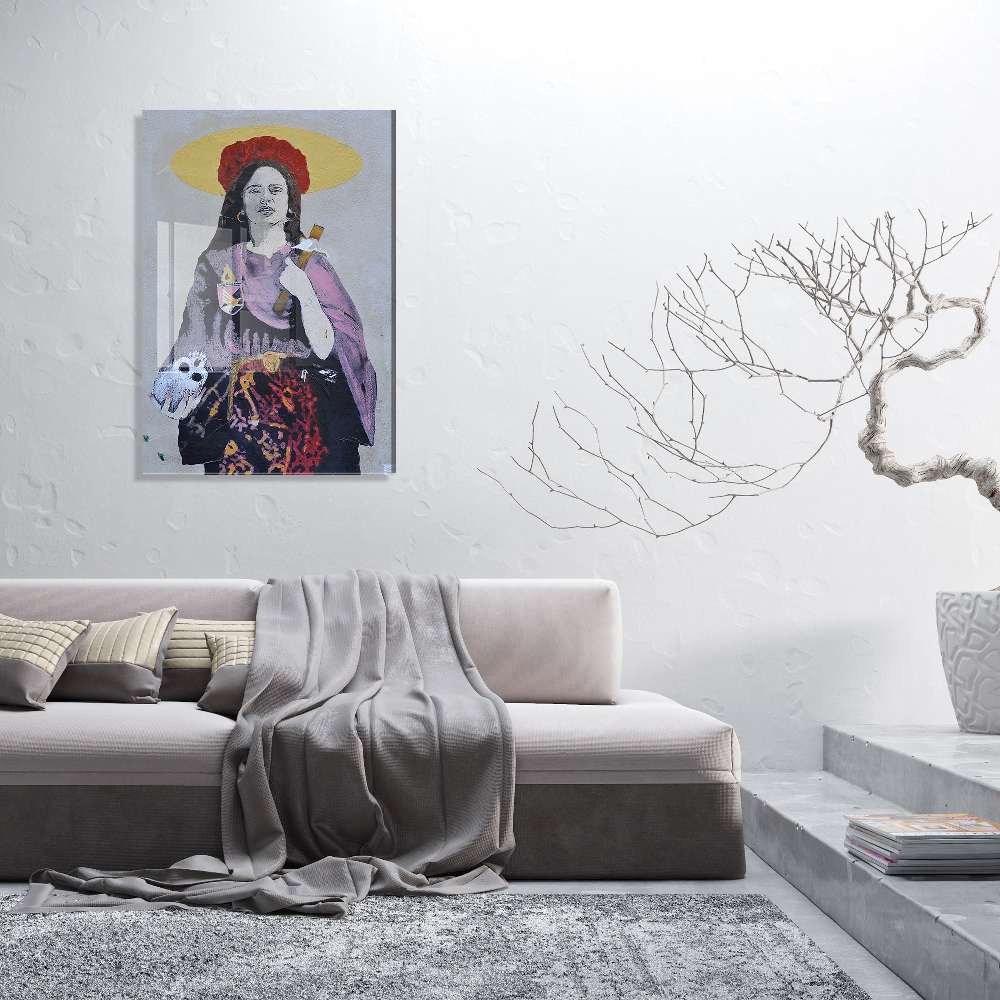 Quadro Decorativo em Vidro Temperado Multicolor 45x65cm - Arte Moderna para Transformar o Seu Espaço