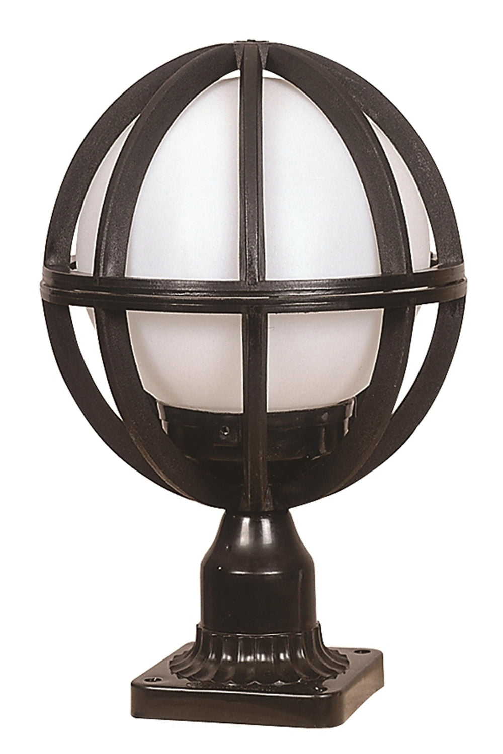 Candeeiro de Parede Externo – 38 cm x 23 cm – Preto e Branco – ABS e acrílico
